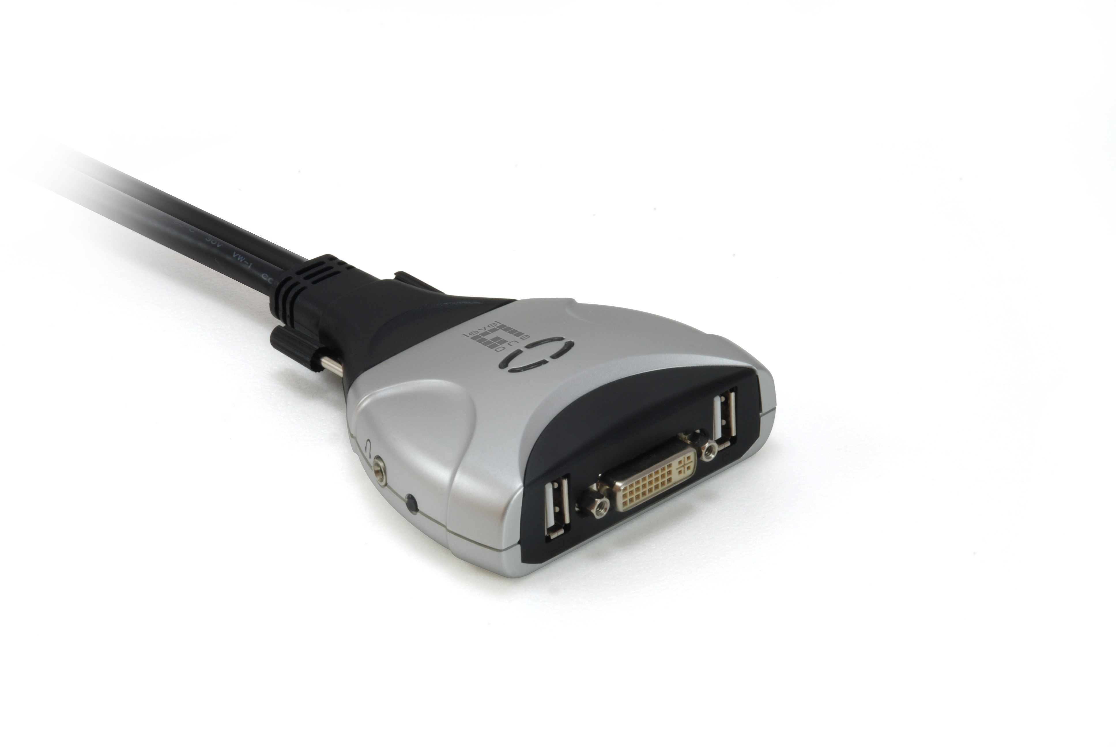 Level One KVM Switch 2x DVI USB KVM 0260 V2 mit Audio PC-Zubehoer