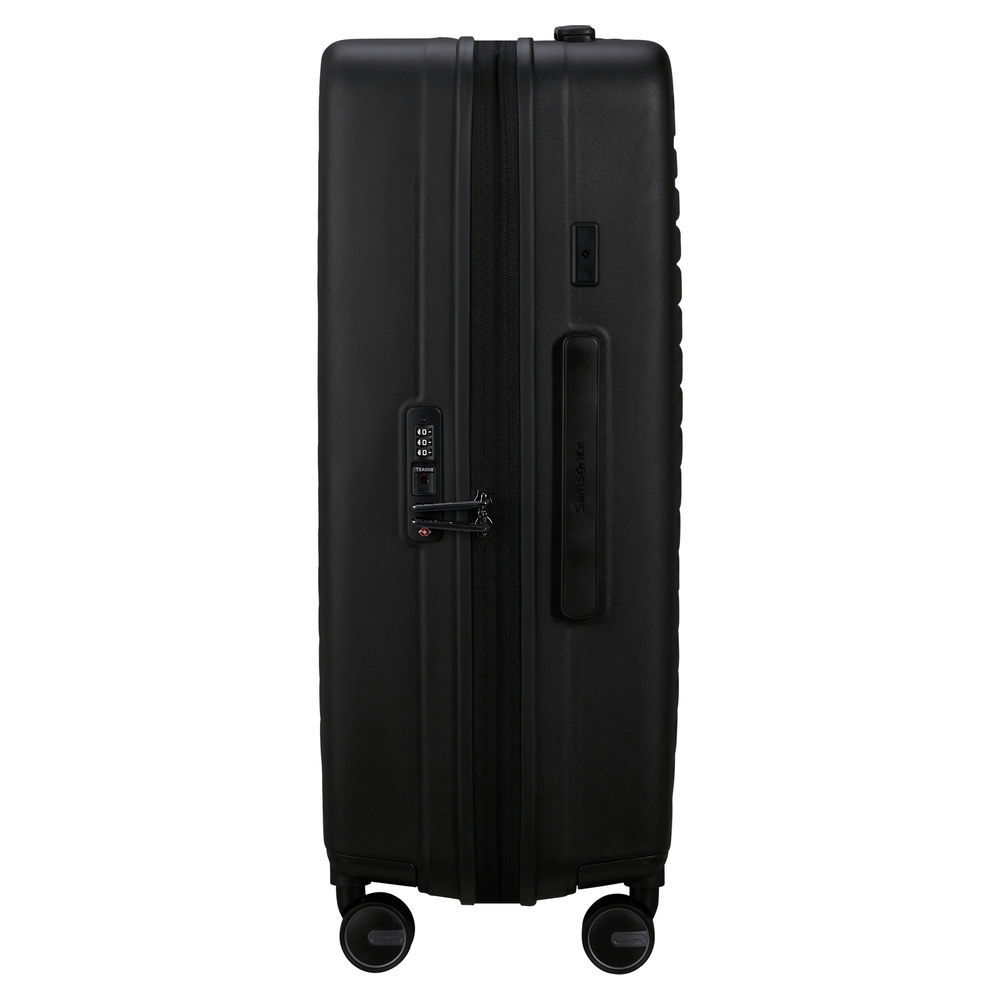 SAMSONITE 4 Rollen Trolley RESTACKD mit Packwuerfel M M  68 cm  black Taschen & Rucksaecke