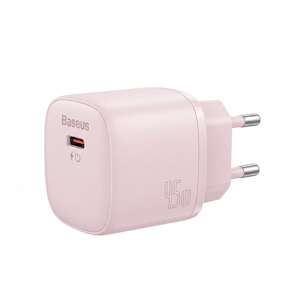 Baseus PicoGo GaN Ladegeraet 45W EU Pink Werkzeug-Akkus