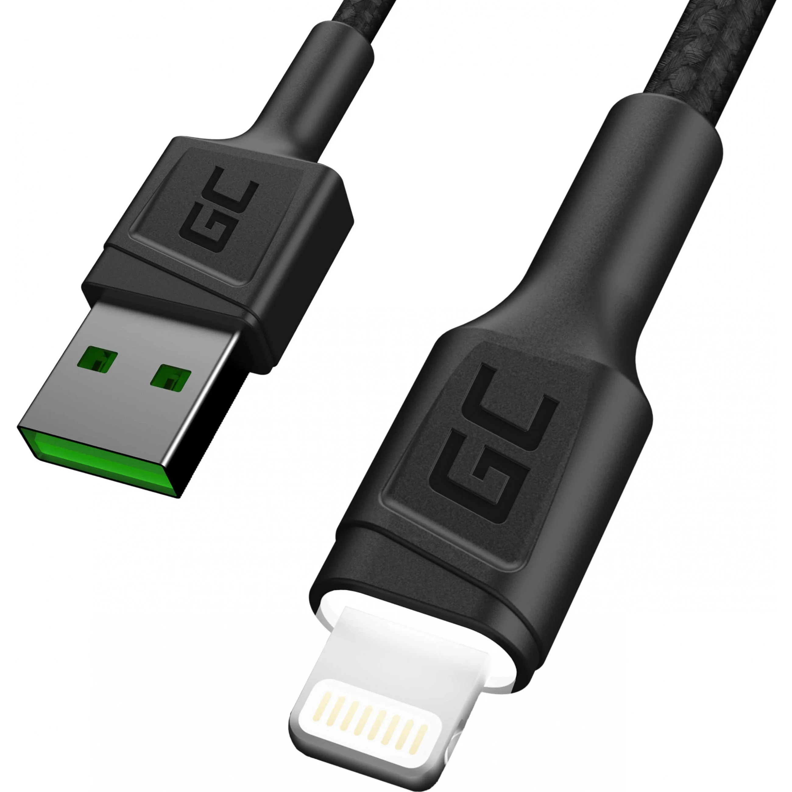 Green Cell USB 3 0   Lightning  ST ST  1 2m Ladekabel LED Schwarz PC-Zubehoer