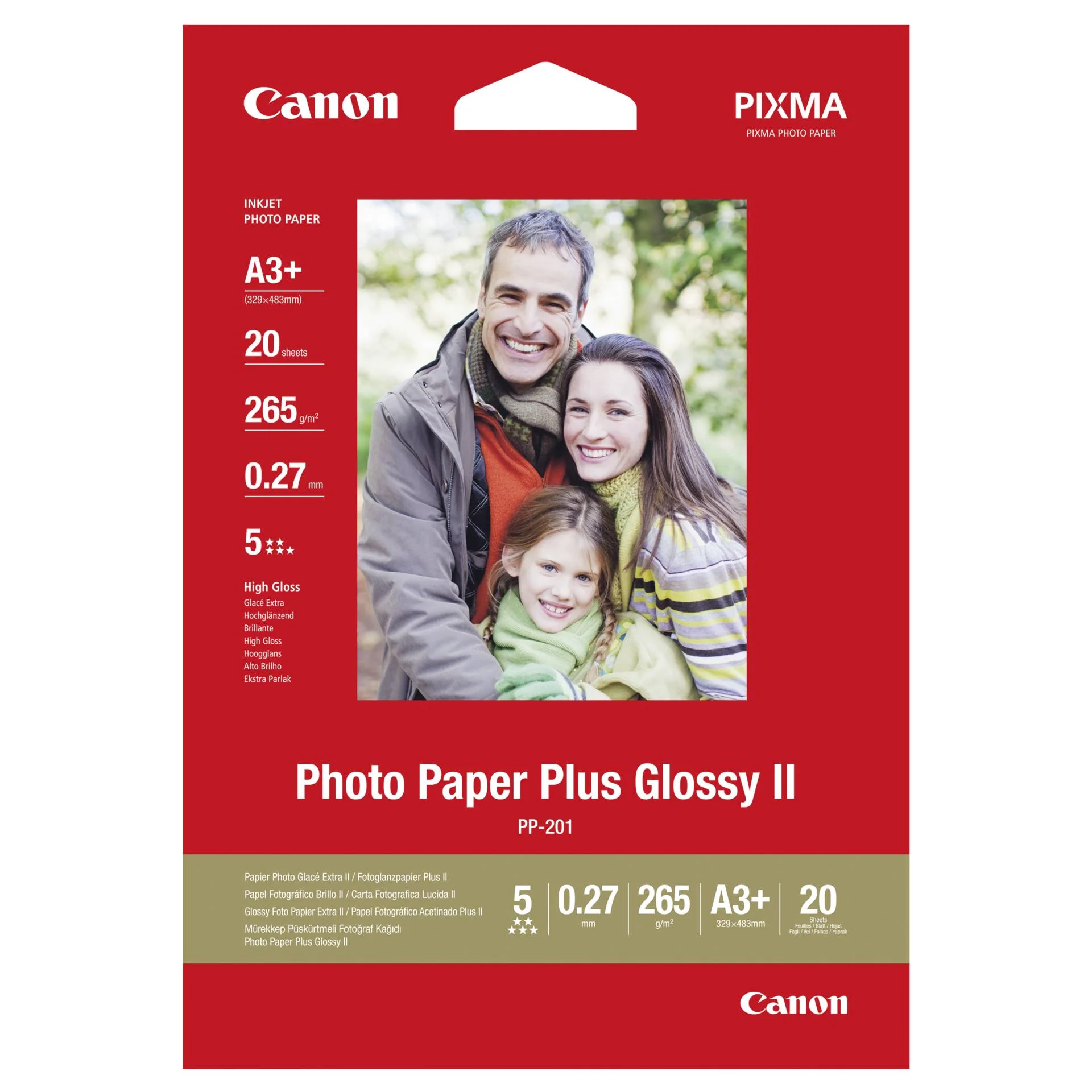 Canon PP 201 A 3  20 Blatt 265 g Photo Paper Plus Glossy II Drucker & Scanner