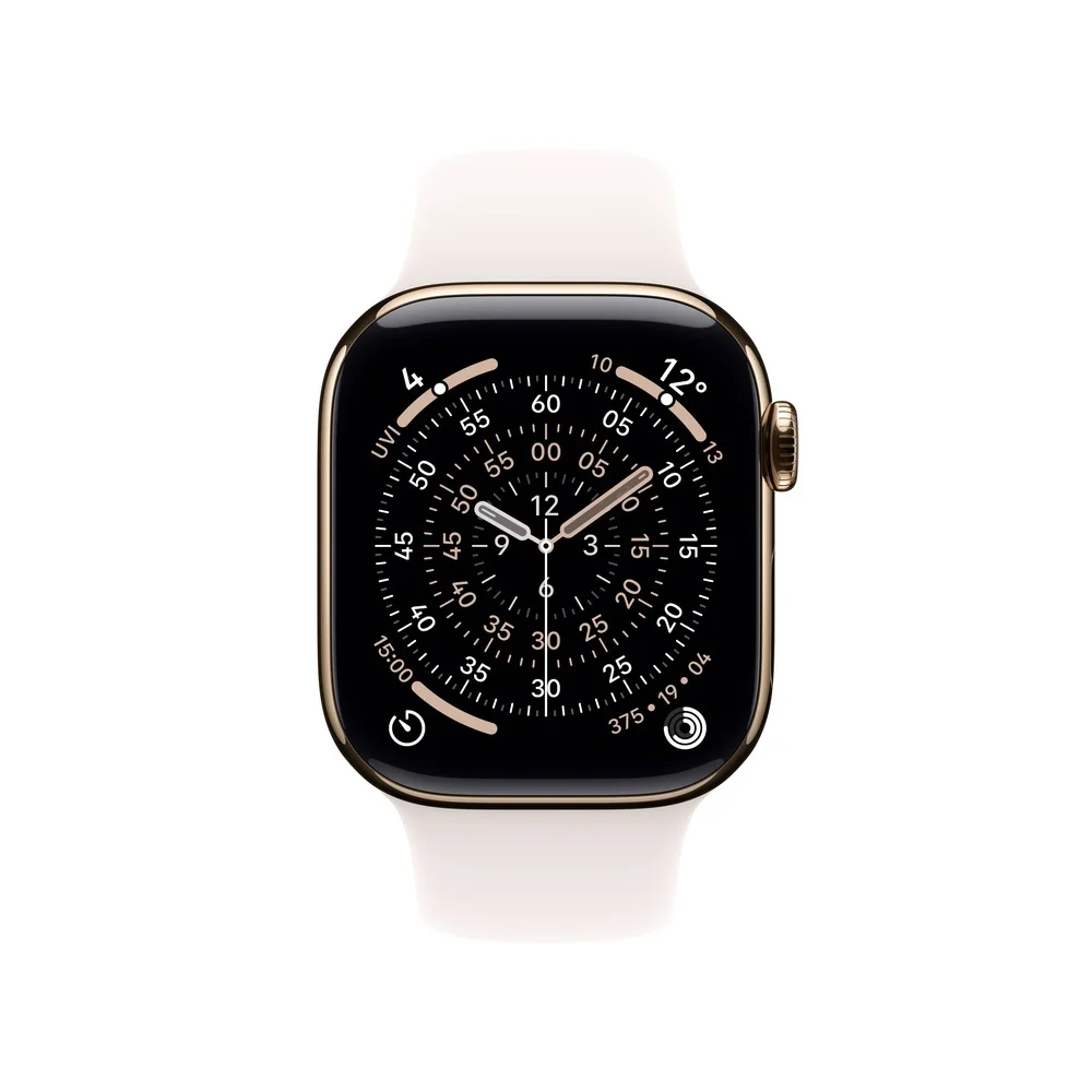 Apple Watch S11 Titan Gold Cellular 42mm  Sportarmband blassrosa  S M Smartwatches & Fitnesstracker