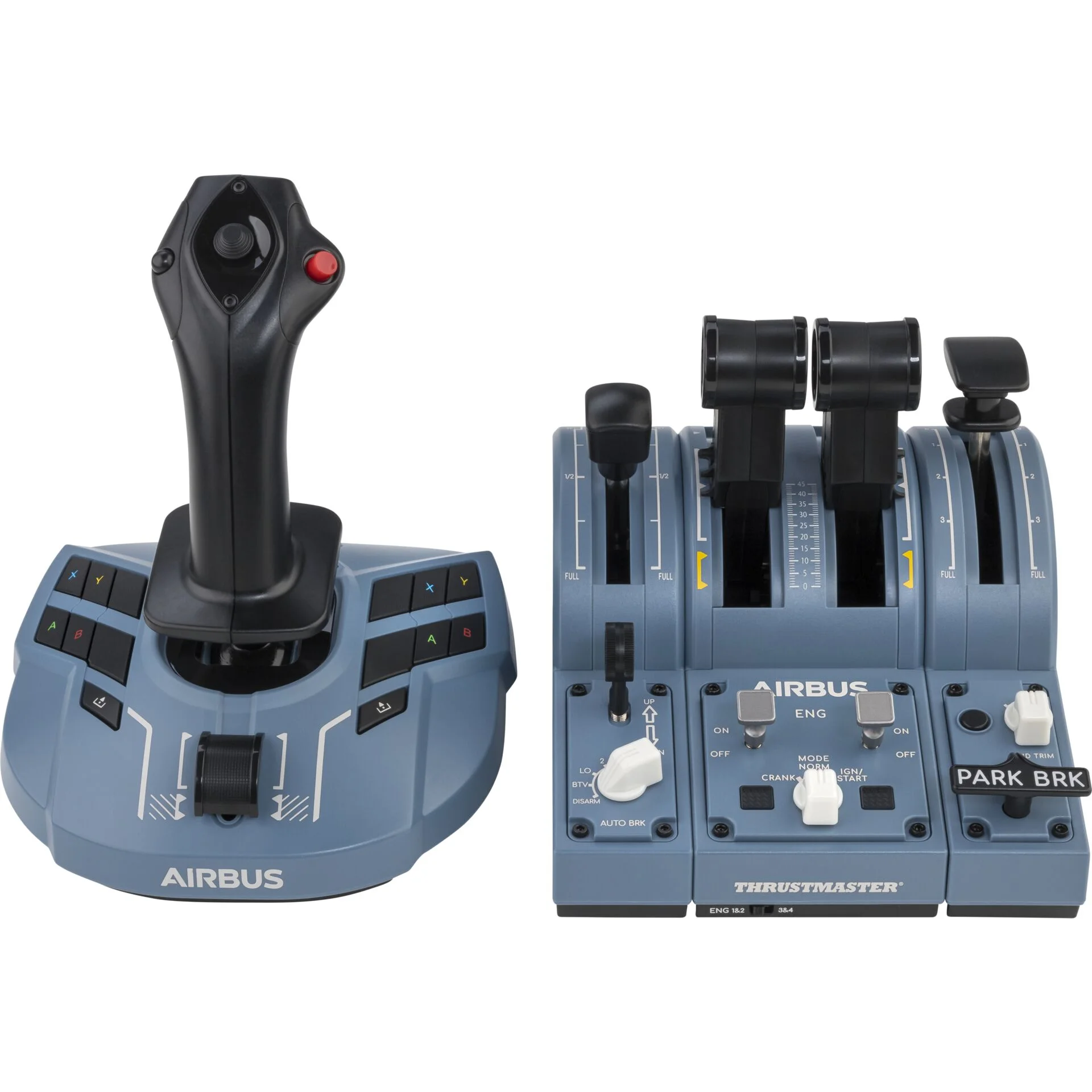 Thrustmaster TCA Captain Pack X Airbus Edition Schwarz  Blau USB Joystick   Motorsteuerungshebel Analog   Digital PC  Xbox Series S  Xbox Series X Zubehör Gaming