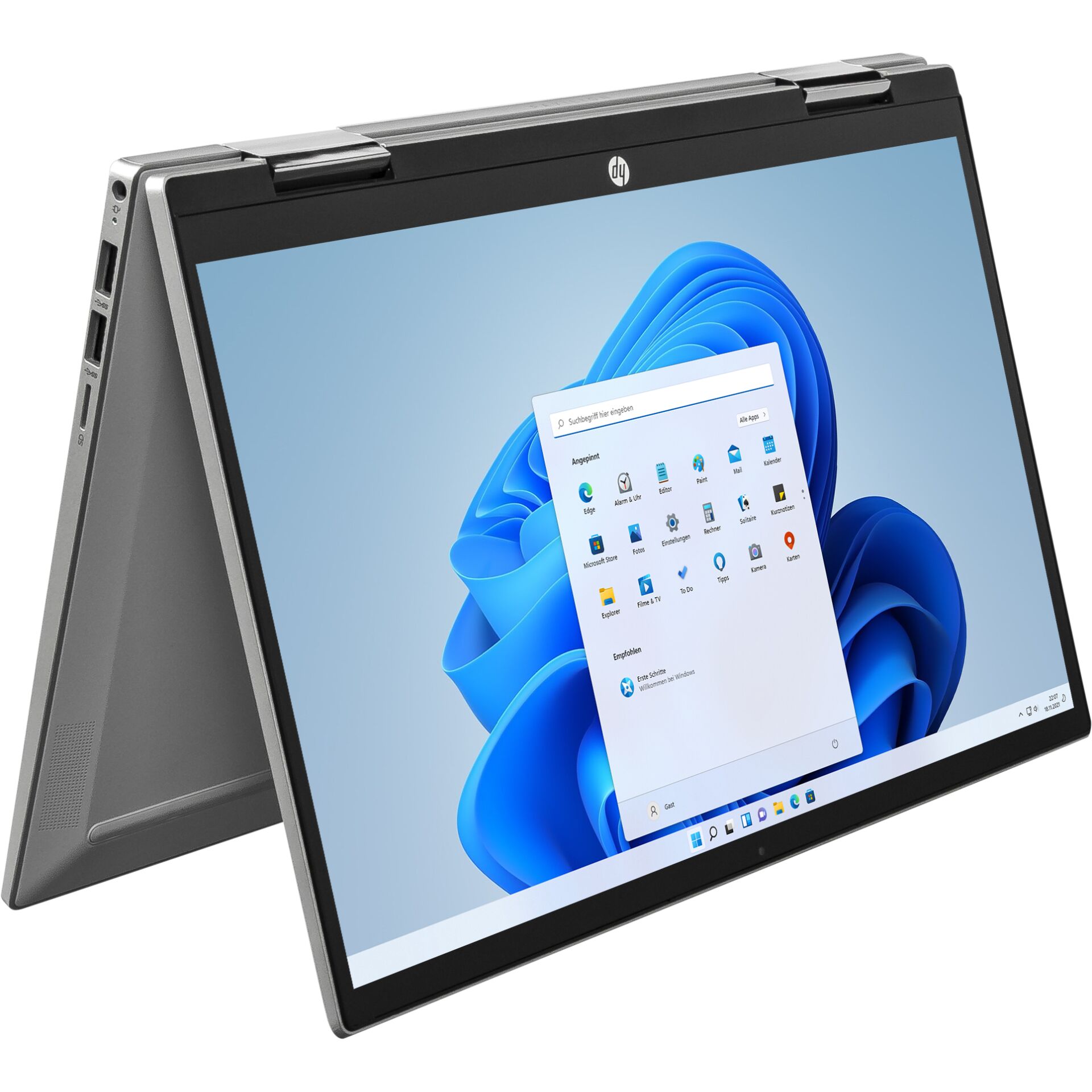 HP Pavilion x360 14 ek1652ng Intel  Core  i5 i5 1335U Hybrid  2 in 1  35 6 cm  14   Touchscreen Full HD 8 GB DDR4 SDRAM 512 GB SSD Wi Fi 6  802 11ax  Windows 11 Home Silber Notebook & Tablet Zubehoer