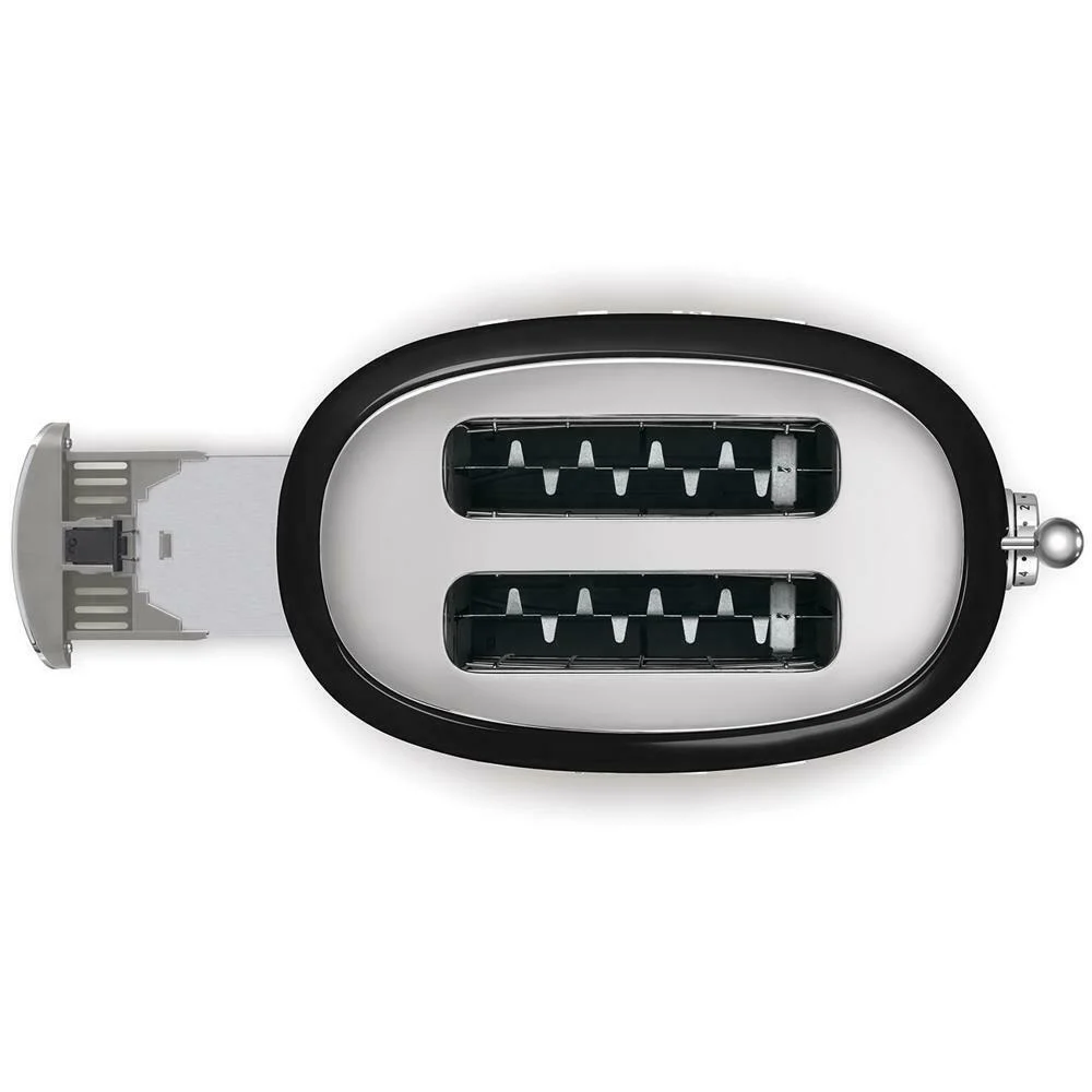 SMEG 2 Schlitz Toaster  schwarz Kuechenkleingeraete