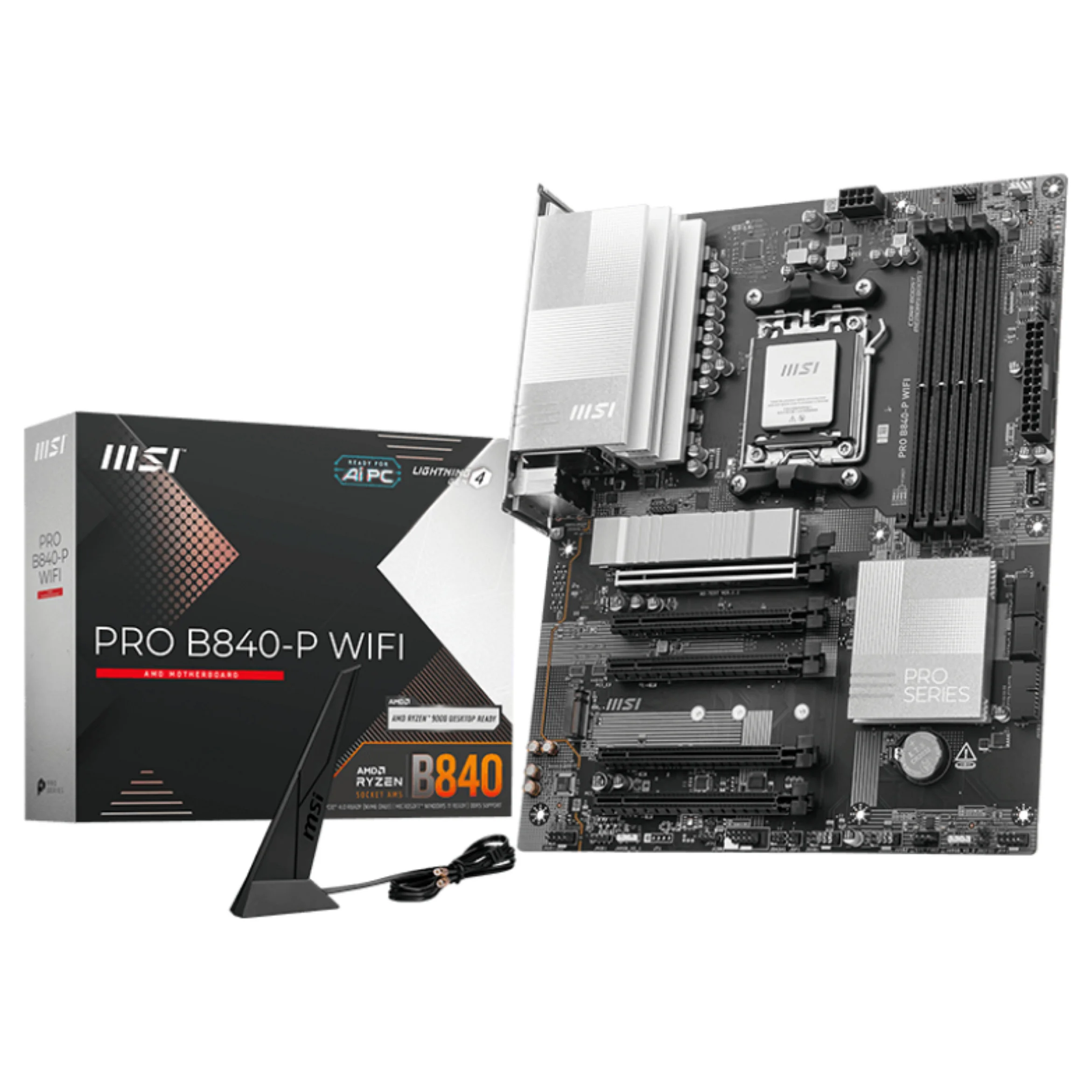 MSI PRO B840 P WIFI Motherboard AMD B840 Sockel AM5 ATX PC-Zubehoer