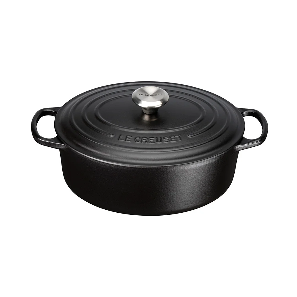 Le Creuset Braeter Signature  oval  31 cm  schwarz Pfannen & Toepfe