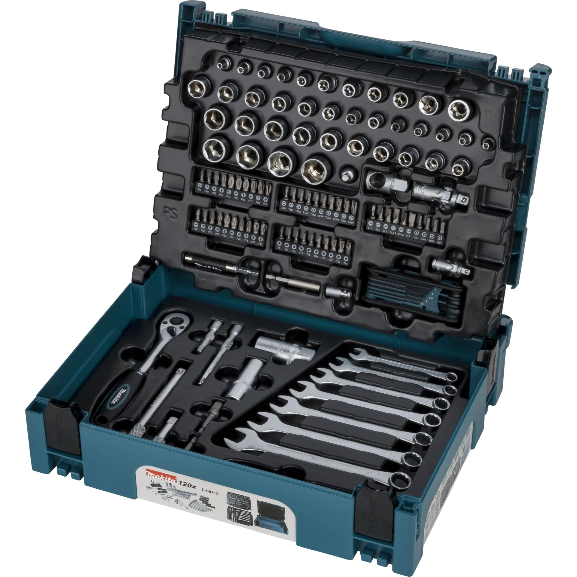 Makita E 08713 Werkzeug Set 120 tlg  MAKPAC Werkzeugsets