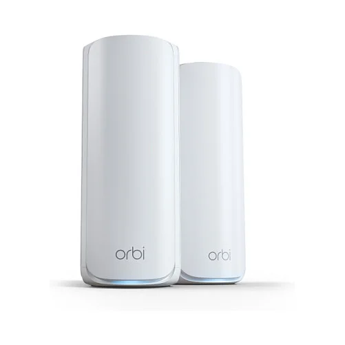 NETGEAR Orbi 770 Tri Band  2 4 GHz 5 GHz 6 GHz  Wi Fi 7  802 11be  Weiss 7 Intern Router