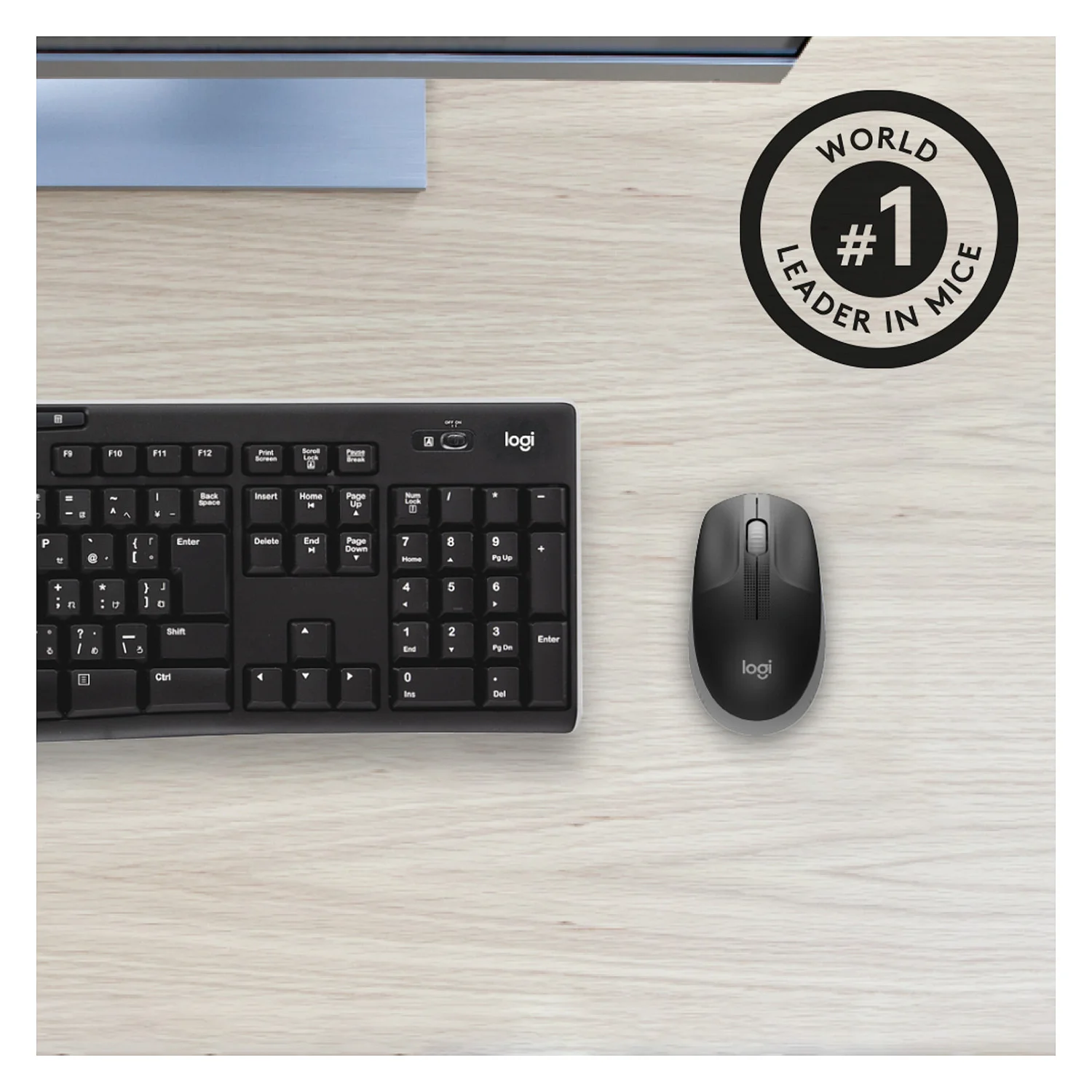 Logitech M190 mittelgrau kabellose Maus Tastaturen & Maeuse