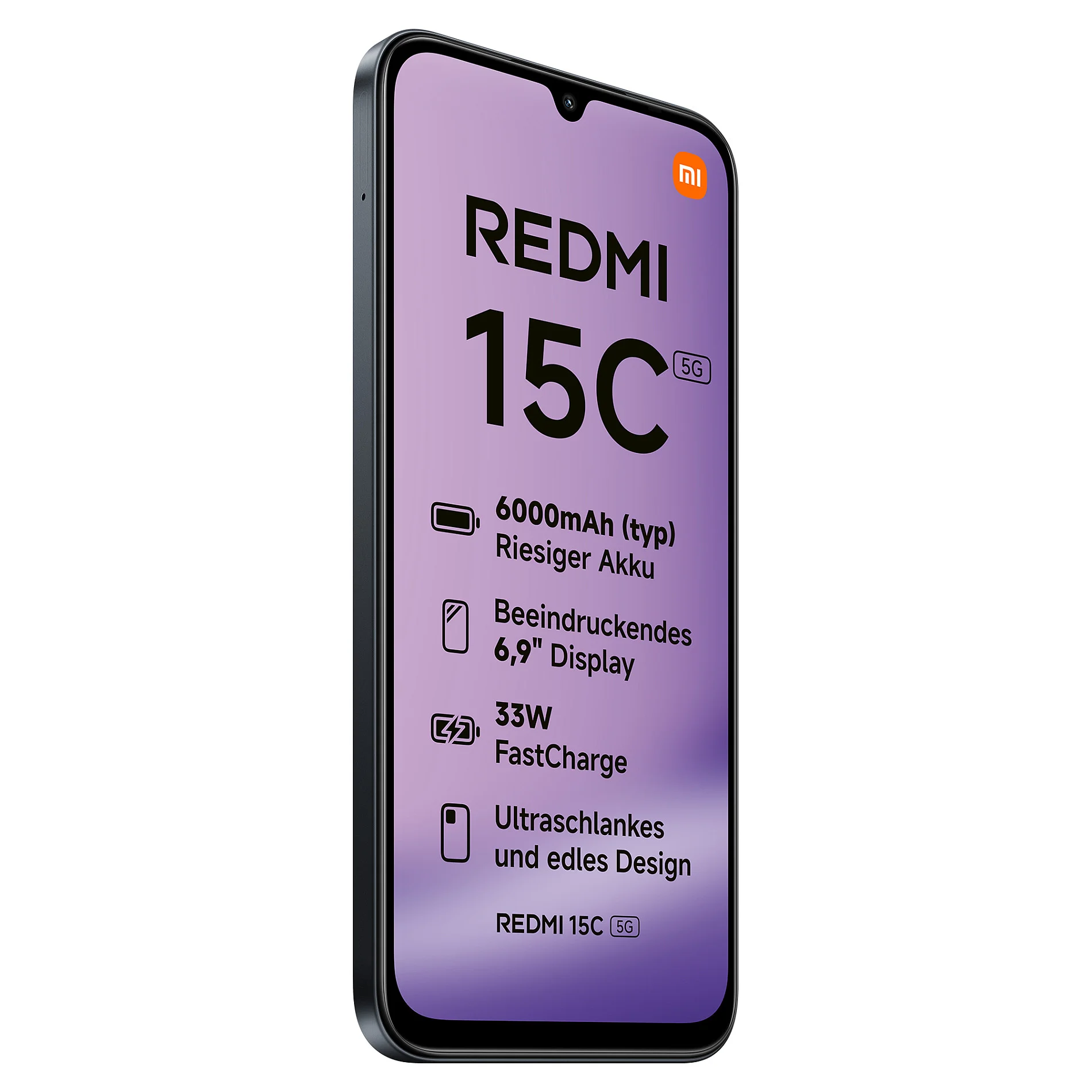 Xiaomi Redmi 15C 5G Dual Sim 4RAM 128GB midnight black Smartphones