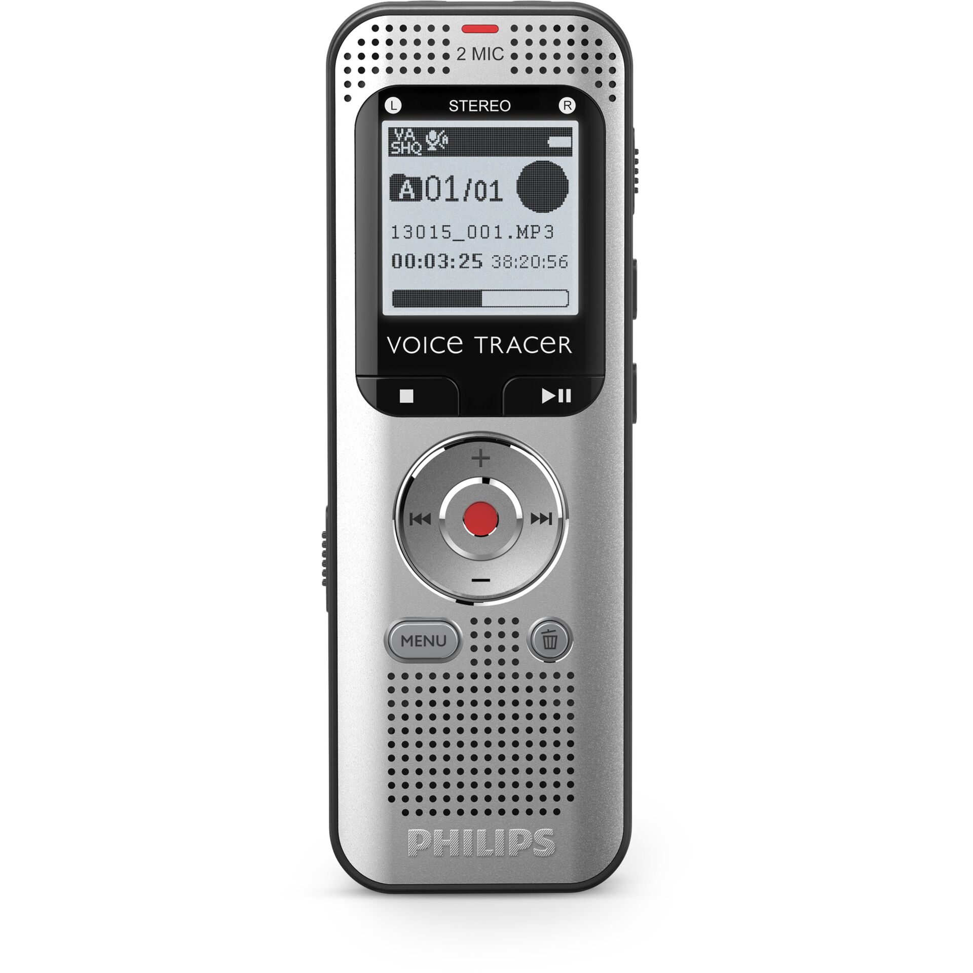 Philips Voice Tracer DVT2015 Diktiergeraet Interner Speicher   Flash Karte Silber Video & Audio