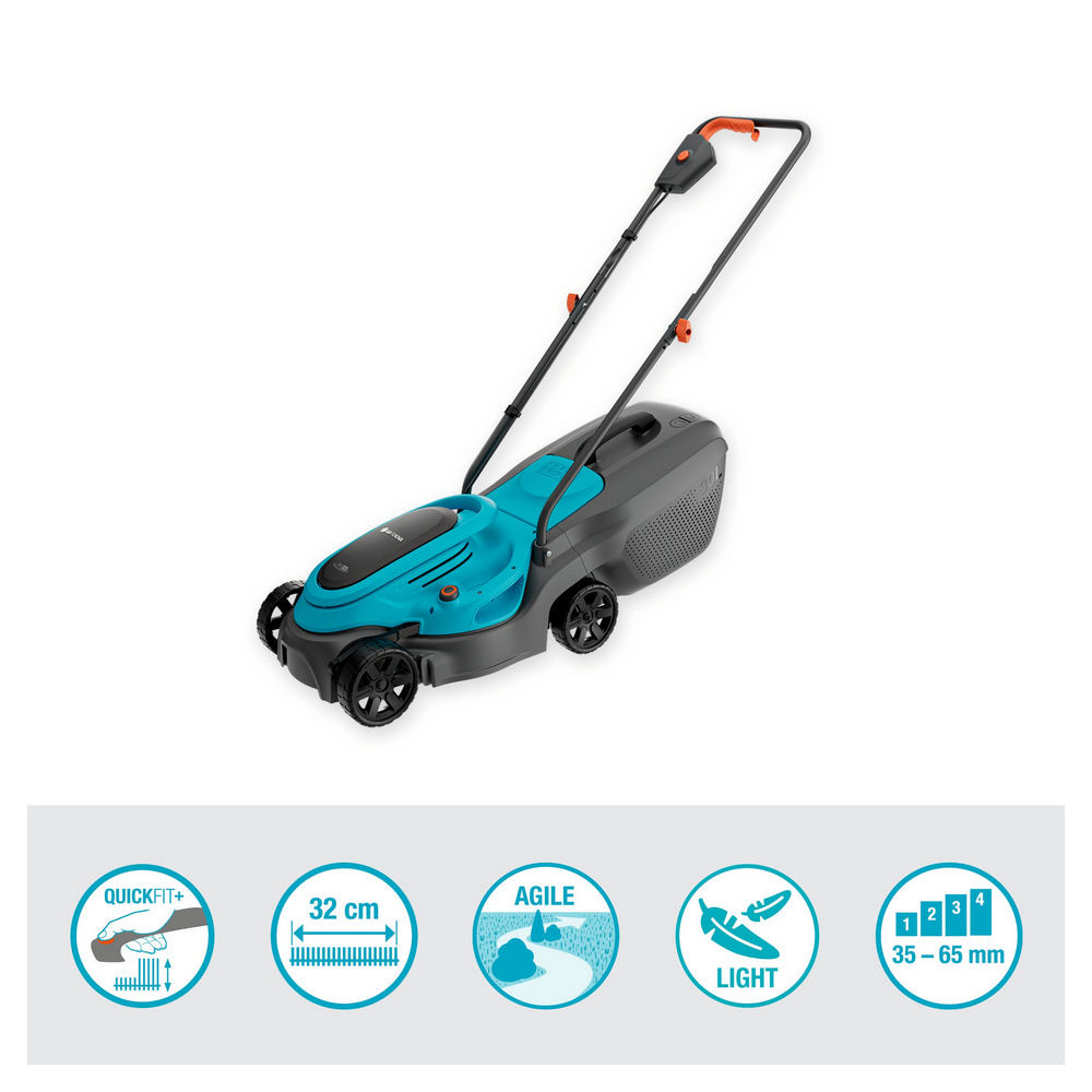 GARDENA Akku Rasenmaeher EasyMax 32 18V P4A Solo 14634 55 Gartenmaschinen