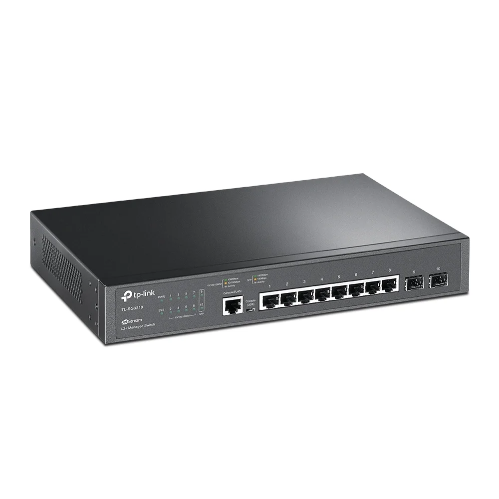 TP Link JetStream TL SG3210 Managed Switch 10 Gigabit Ethernet 8 Ports Switches