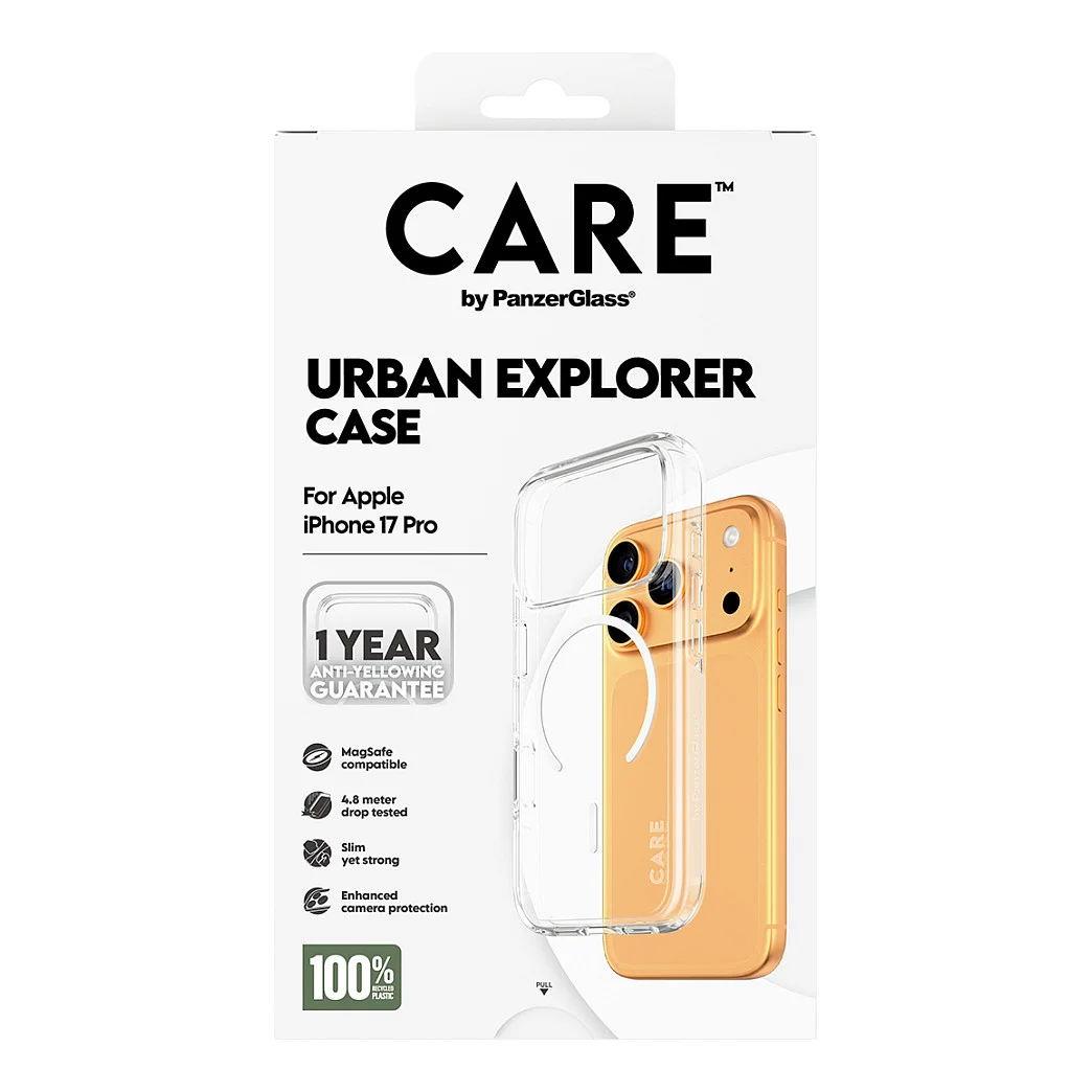 PanzerGlass CARE  by   Urban Explorer Case Transparent m  Weiss MagSafe iPhone 17 Pro Notebook & Tablet Zubehoer