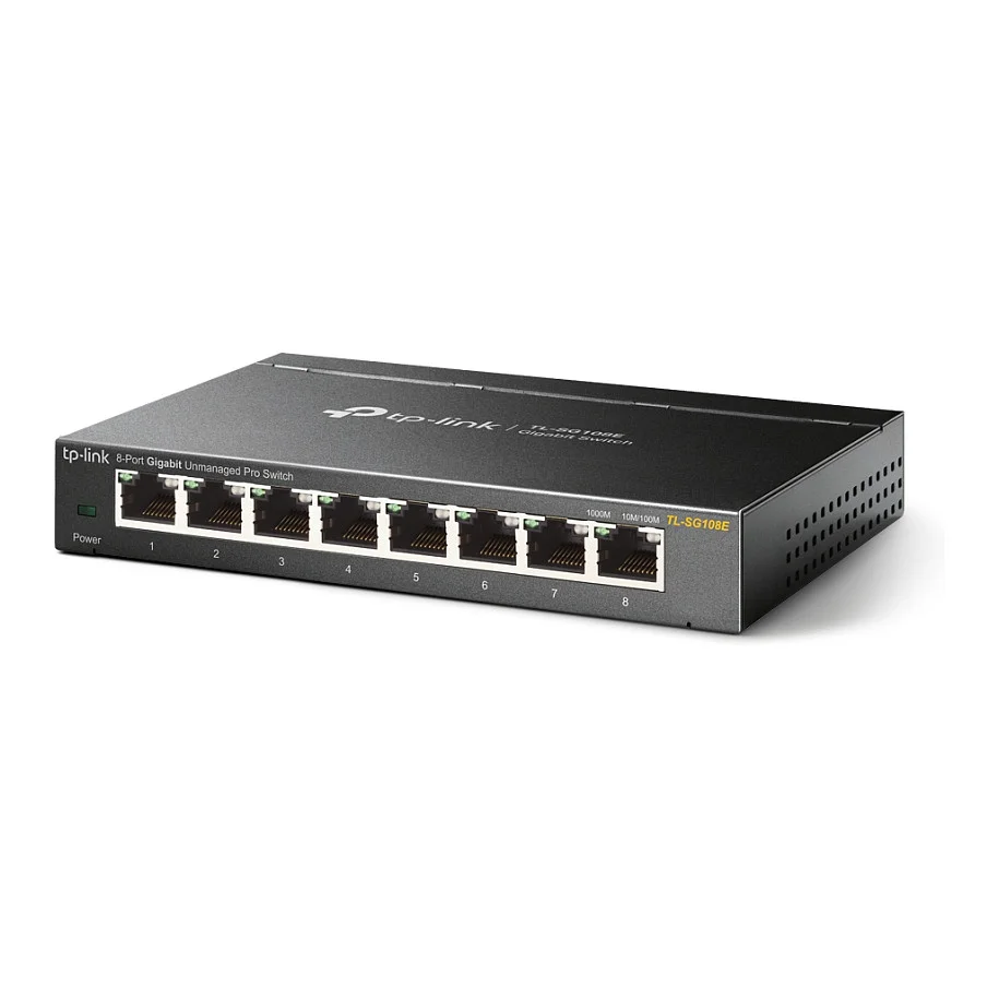 TP Link TL SG108E Netzwerk Switch Managed L2 Gigabit Ethernet  10 100 1000  Schwarz Switches