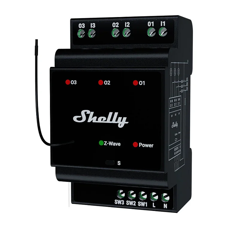 Shelly  Allterco Robotics LTD  Shelly Qubino Wave Pro 3 Steckdosen