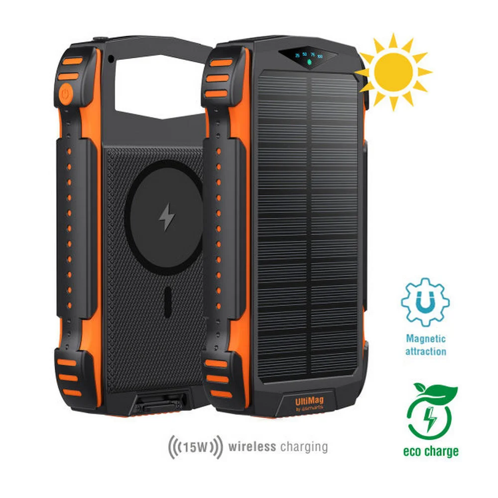 4SMARTS Solar Powerbank Rugged TitanPack UltiMag  black Akkus Powerbanks & Kabel