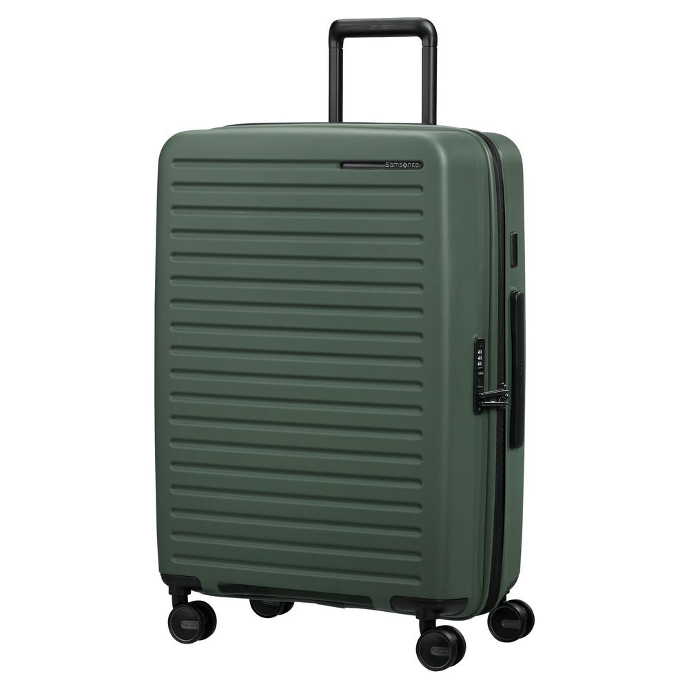 SAMSONITE 4 Rollen Trolley RESTACKD mit Packwuerfel M M  68 cm  sage Taschen & Rucksaecke