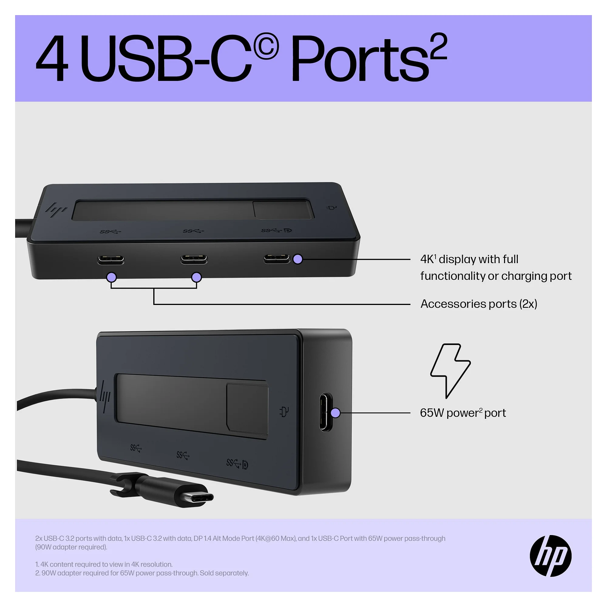 HP Universal USB C Multiport Hub Notebook & Tablet Zubehoer