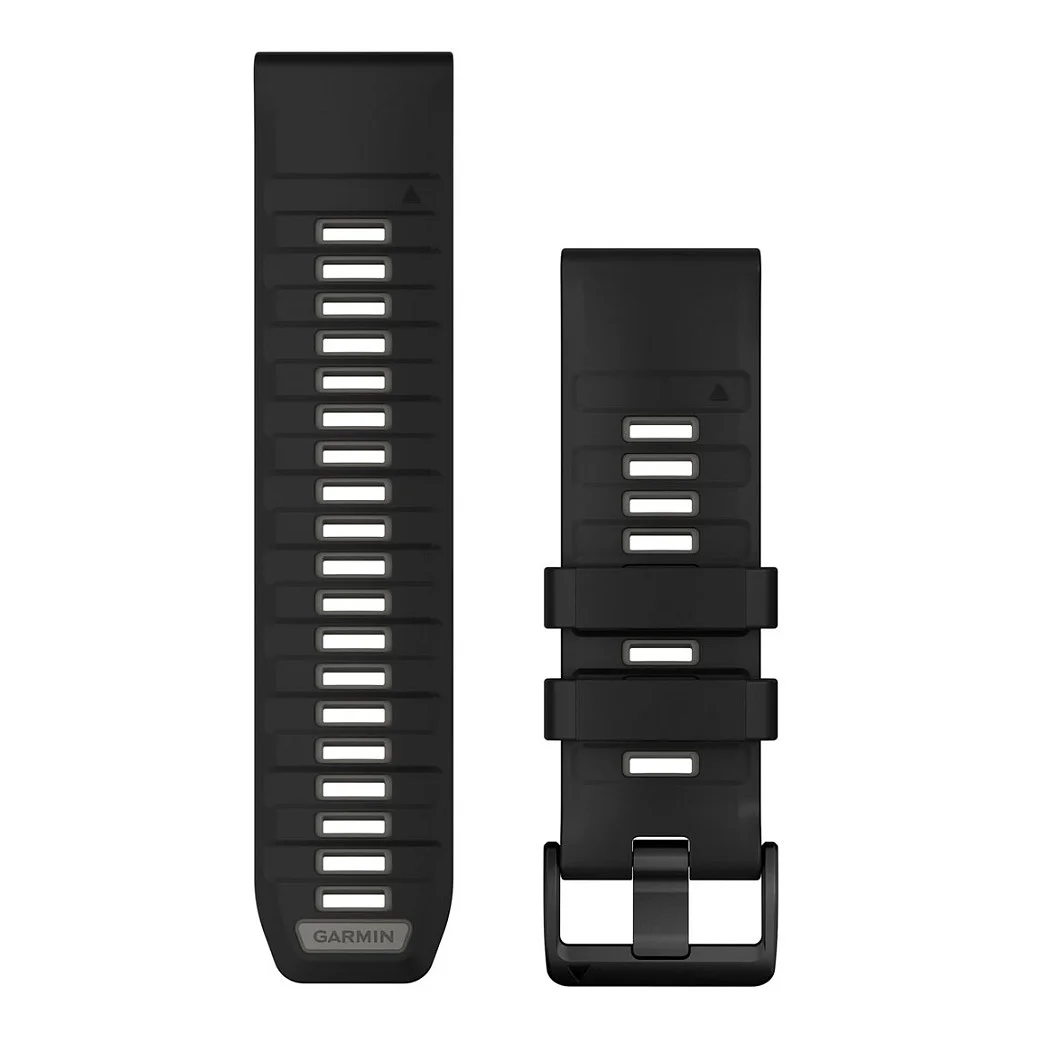 Garmin Ersatzarmband QuickFit 26mm Silikon Schwarz Kieselgrau Smartwatches & Fitnesstracker