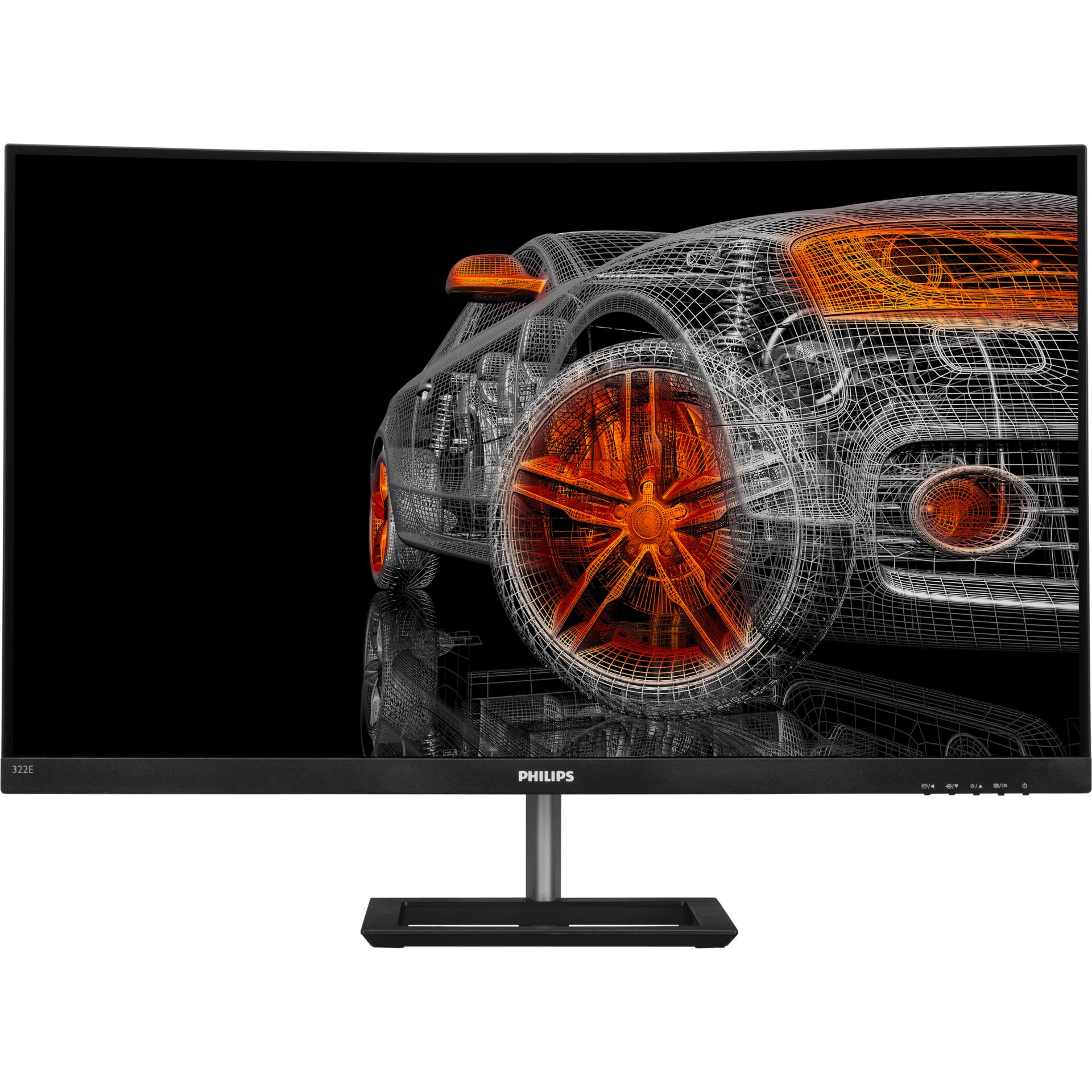 Philips E Line 322E1C 00 Computerbildschirm 80 cm  31 5   1920 x 1080 Pixel Full HD LCD Schwarz Monitore