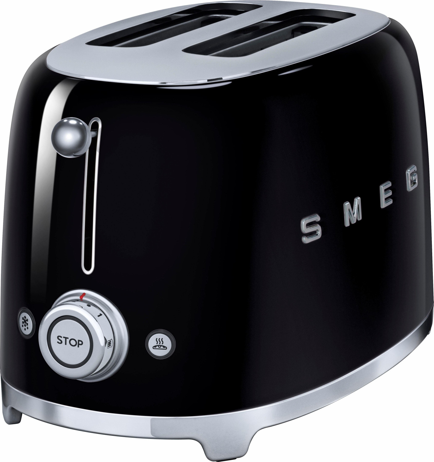SMEG toaster 2 schlitz kompakt 50s style tsf01bleu  schwarz  hochglanz Kuechenkleingeraete