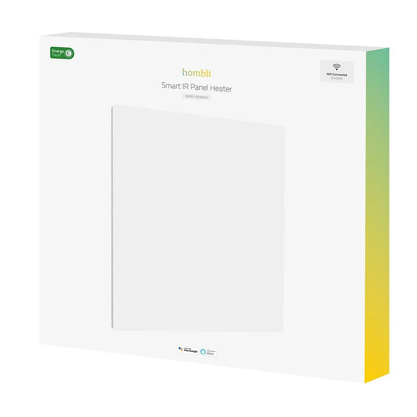 Hombli Infrarot Heizpanel 2024   350W   Smart Heizpaneel   Wandmontage   Weiss Klimatisierung