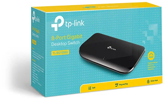 TP Link 8 Port Gigabit Desktop Switch Netzwerk