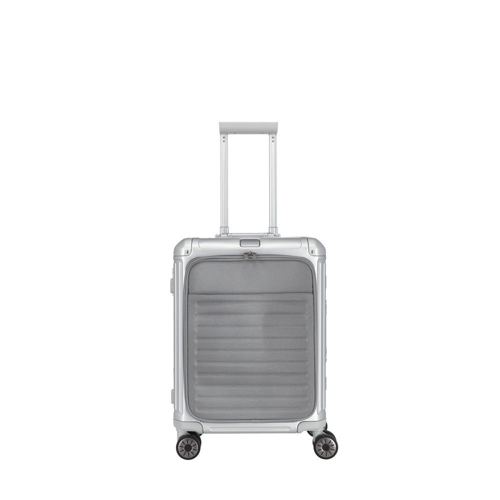 TRAVELITE 4 Rollen Bordtrolley Next mit Vortasche  55cm  silber Taschen & Rucksaecke
