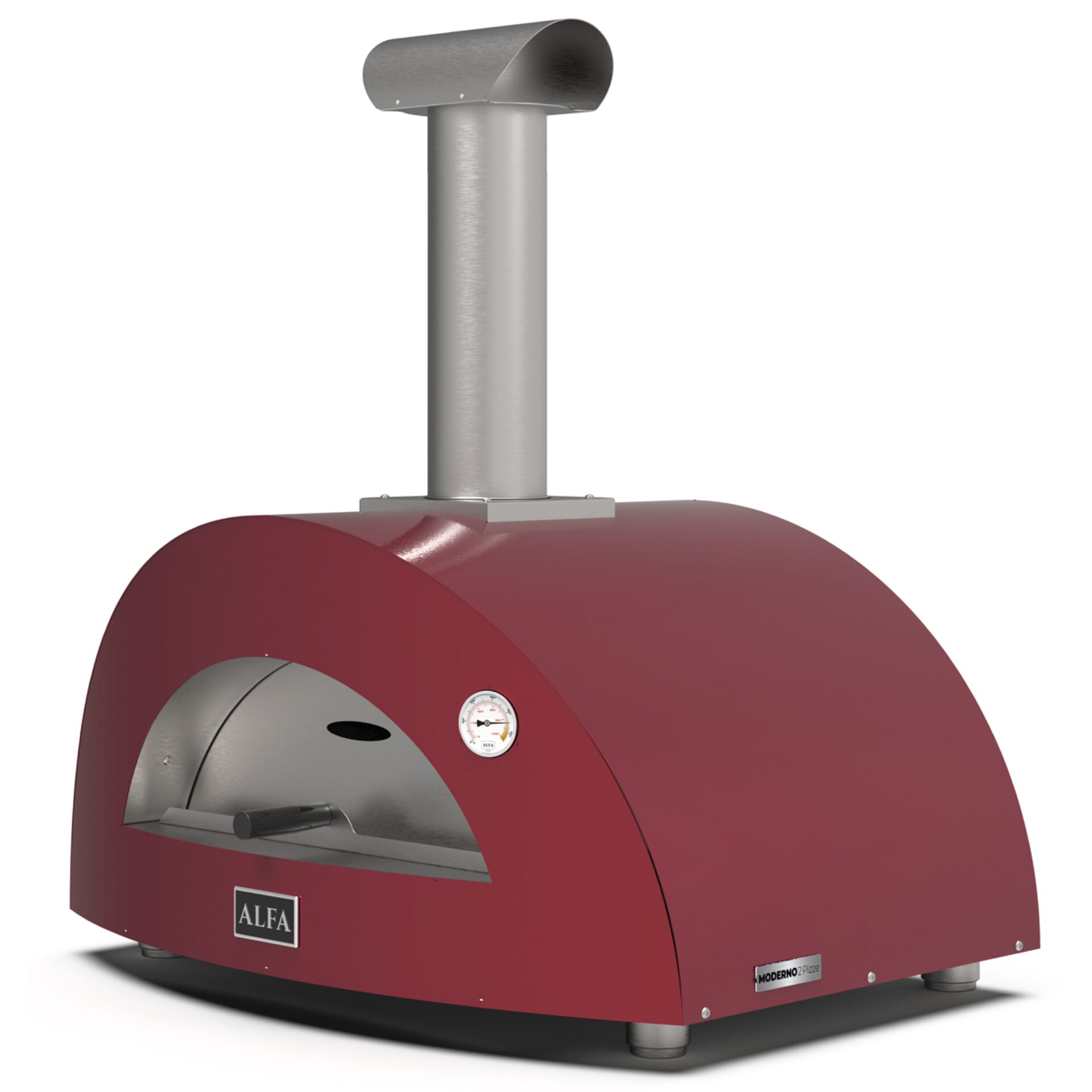 Alfa Forni Moderno 2 Pizze Holz Antik Rot Grills