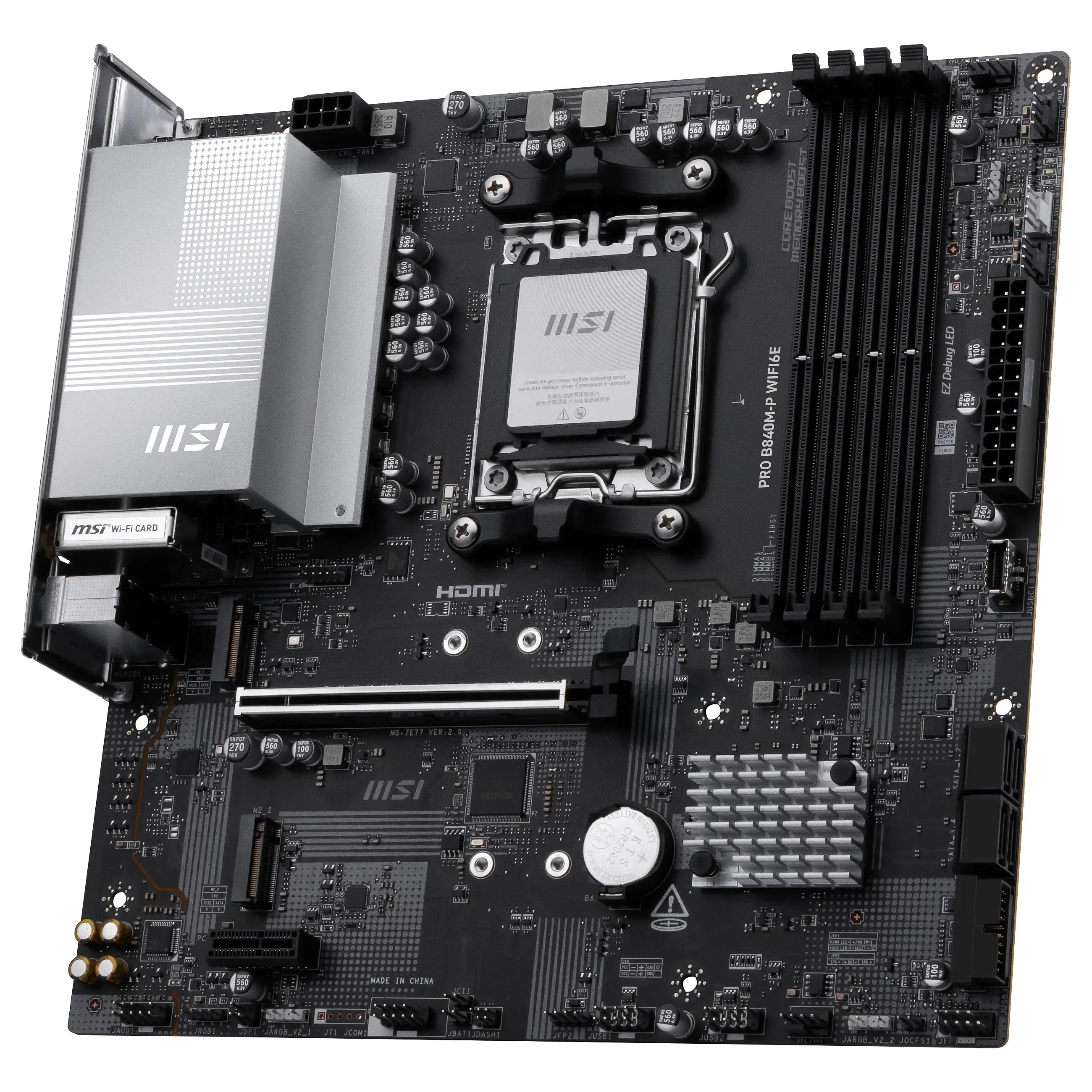 MSI PRO B840M P WIFI6E Motherboard AMD B840 Sockel AM5 micro ATX PC-Zubehoer