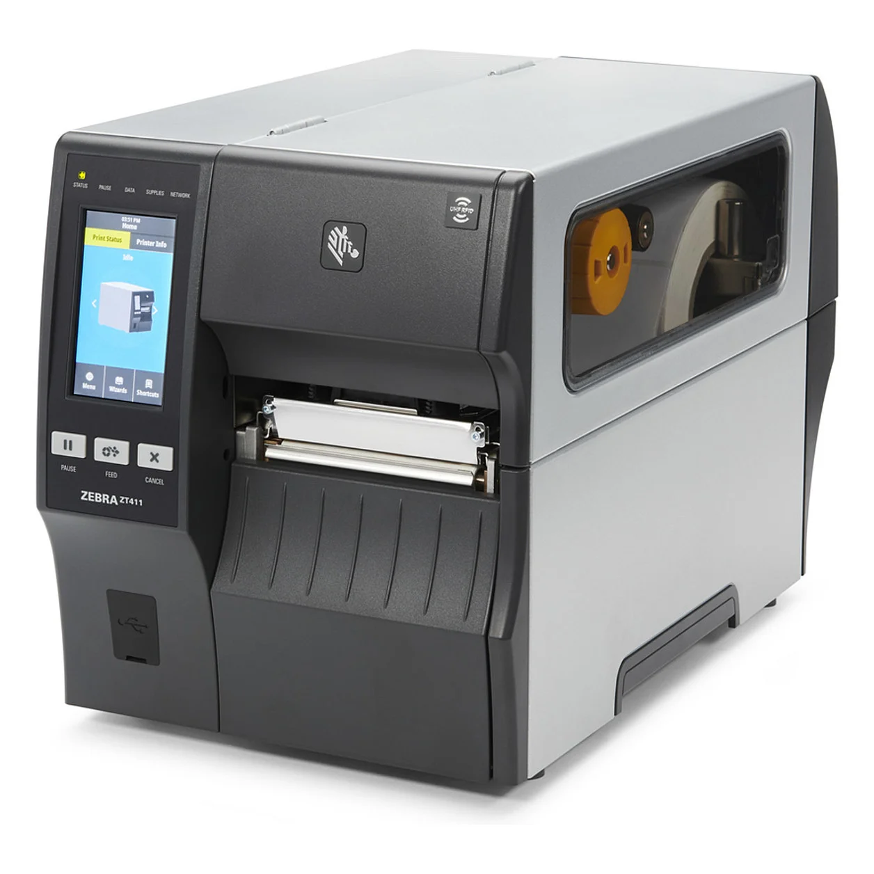 Zebra Etikettendrucker ZT411 USB 2 0 RS 232 LAN Bluetooth 4 1 104mm 203dpi Drucker & Scanner