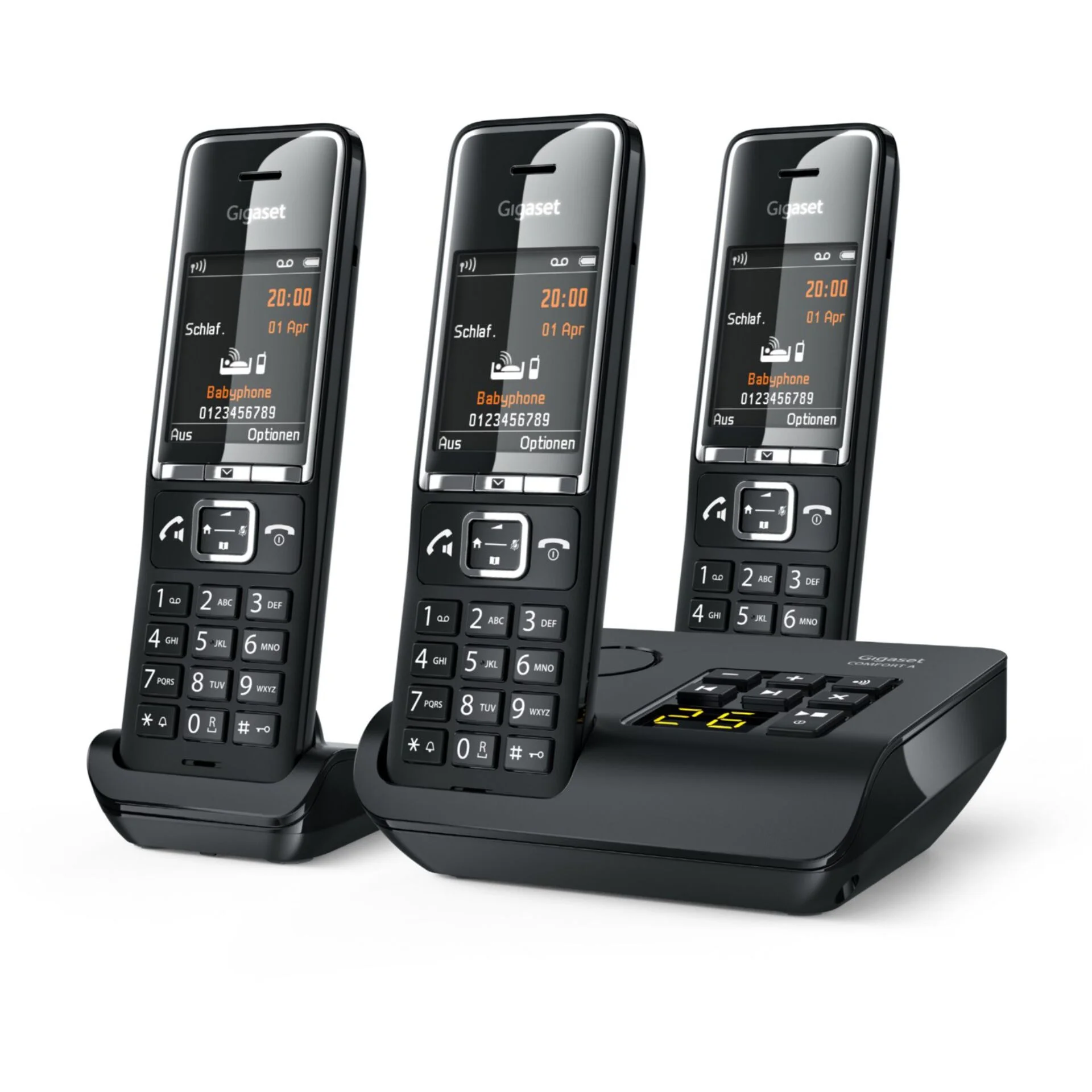 Gigaset COMFORT 550A trio schwarz chrom Telefon