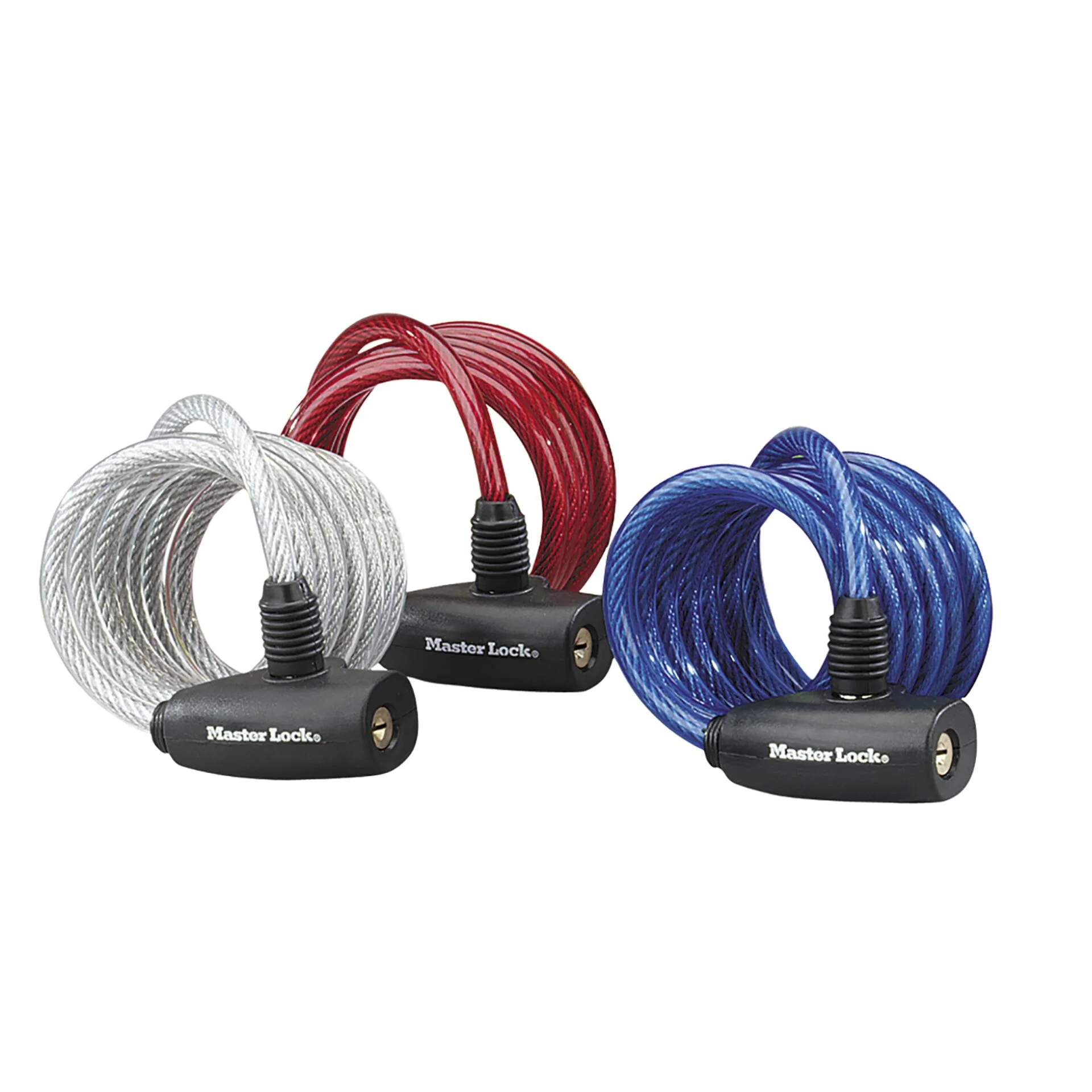 Master Lock 3x1 8mm Spiralkabelschloss 8127EURTRI Radsport