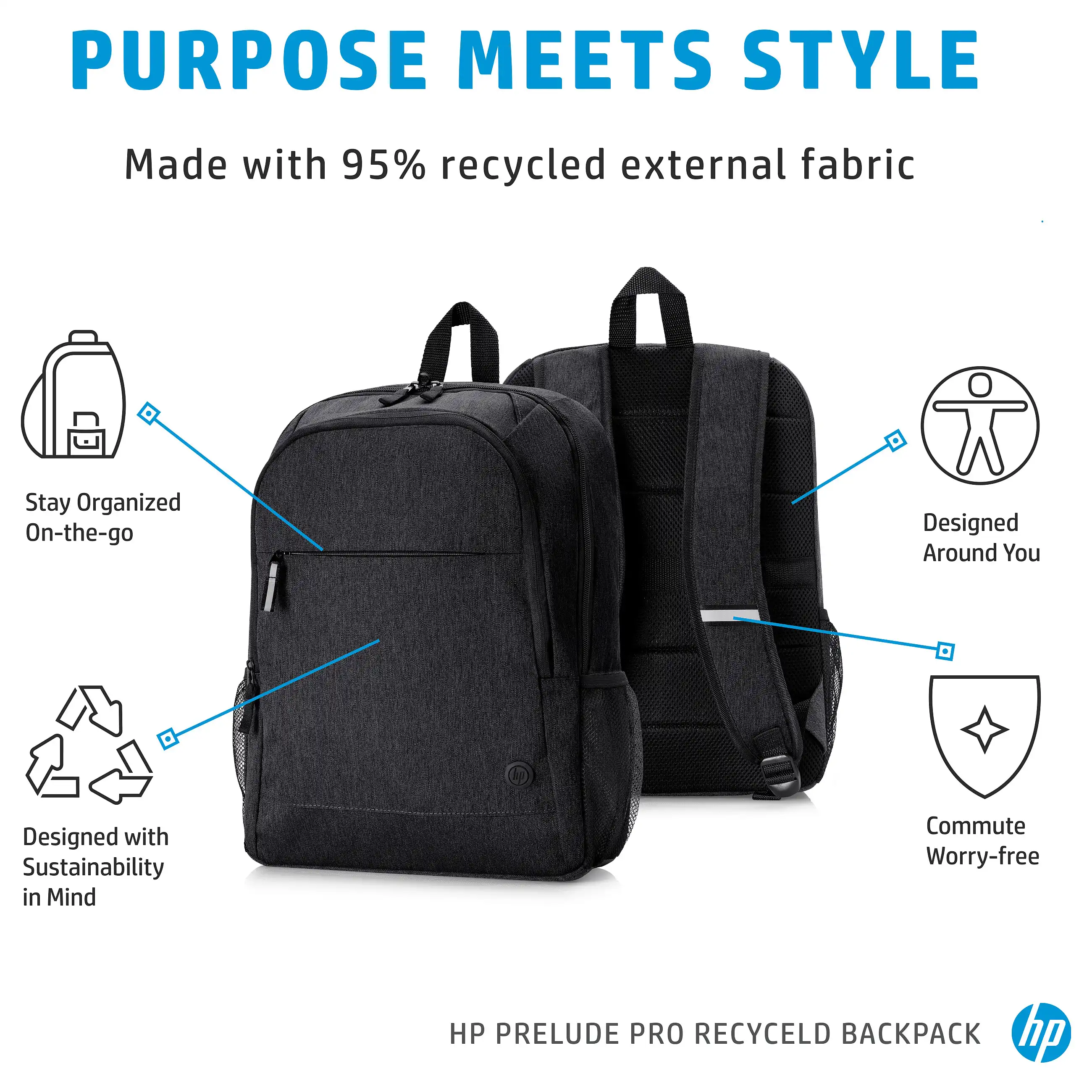 HP Prelude Pro Recycling Rucksack  15 6 Zoll  Notebook & Tablet Zubehoer