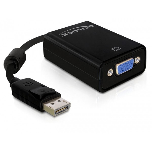 DeLOCK displayport 1 2   vga  st bu  adapter schwarz PC-Zubehoer