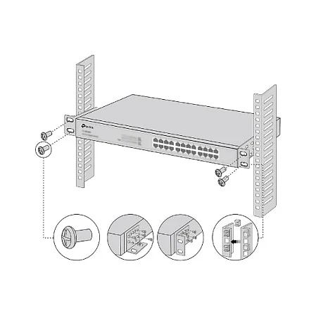 TP Link Omada RackMount Kit 19 Zoll Montageset fuer Netzwerkgeraete
