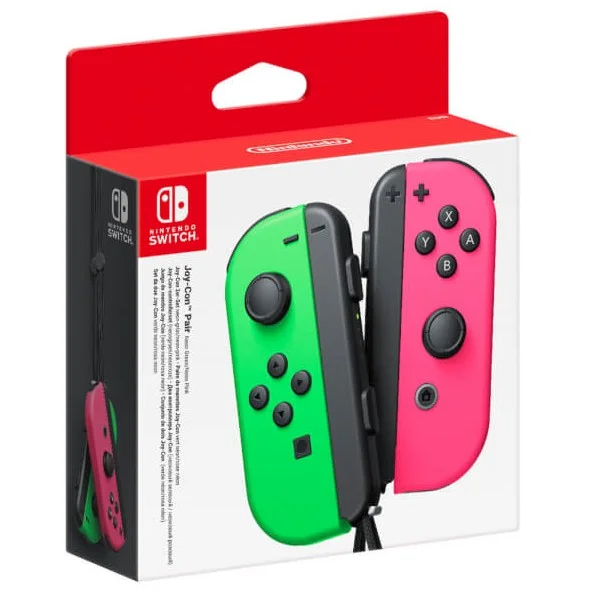 Nintendo Switch Zubehoer Joy Con 2er Set  Gruen Pink  Zubehoer Gaming