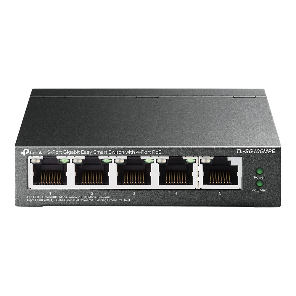 TP Link TL SG105MPE Netzwerk Switch L2 Gigabit Ethernet  10 100 1000  Power over Ethernet  PoE  Schwarz Switches