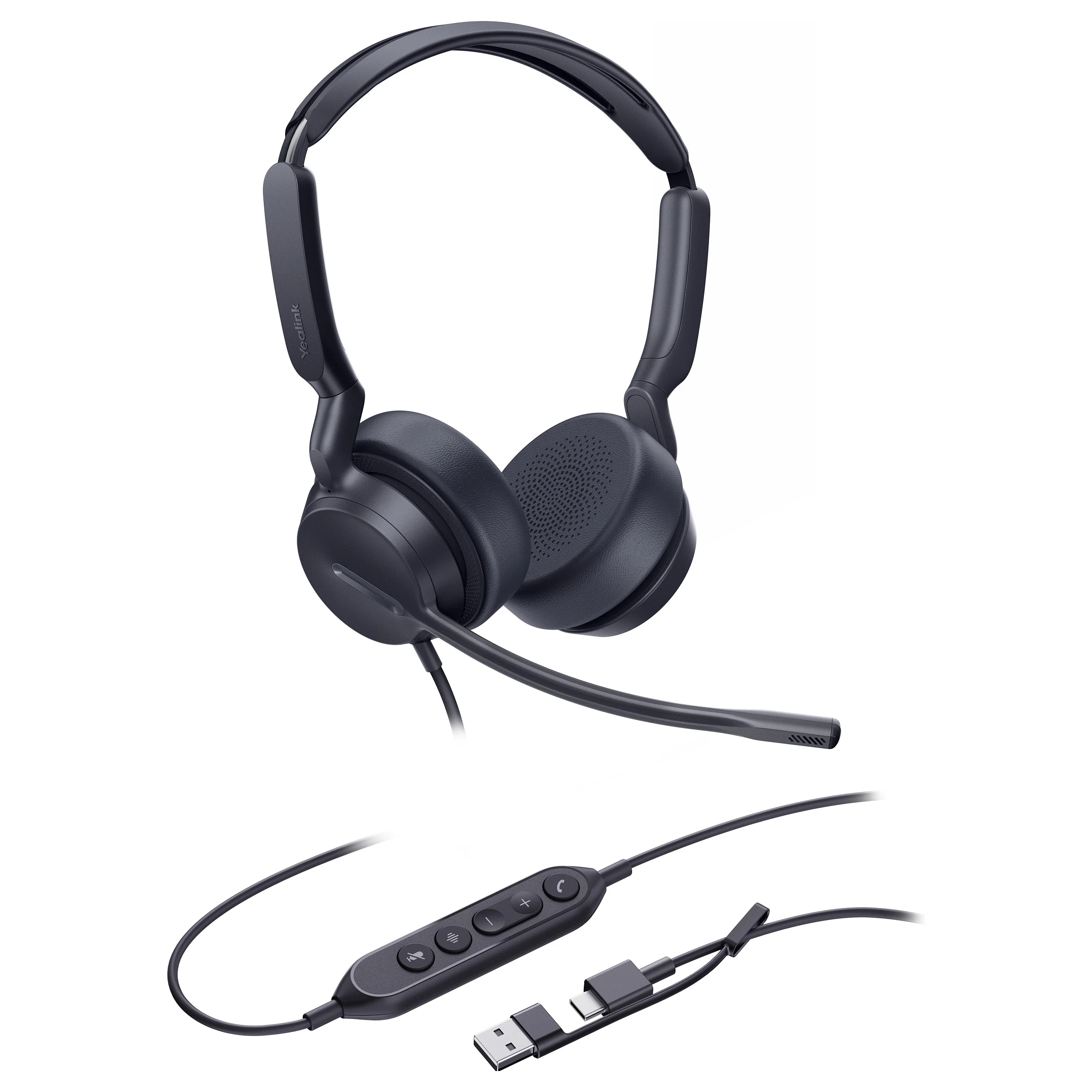 Yealink Dual UC Headset mit USB C A Anschluss Over-Ear
