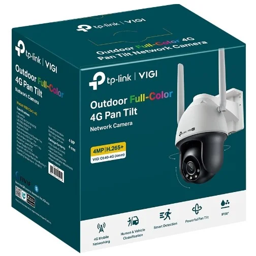 TP Link VIGI C540 4G Turret IP Sicherheitskamera Innen   Aussen 2560 x 1440 Pixel Decke Wand Netzwerk