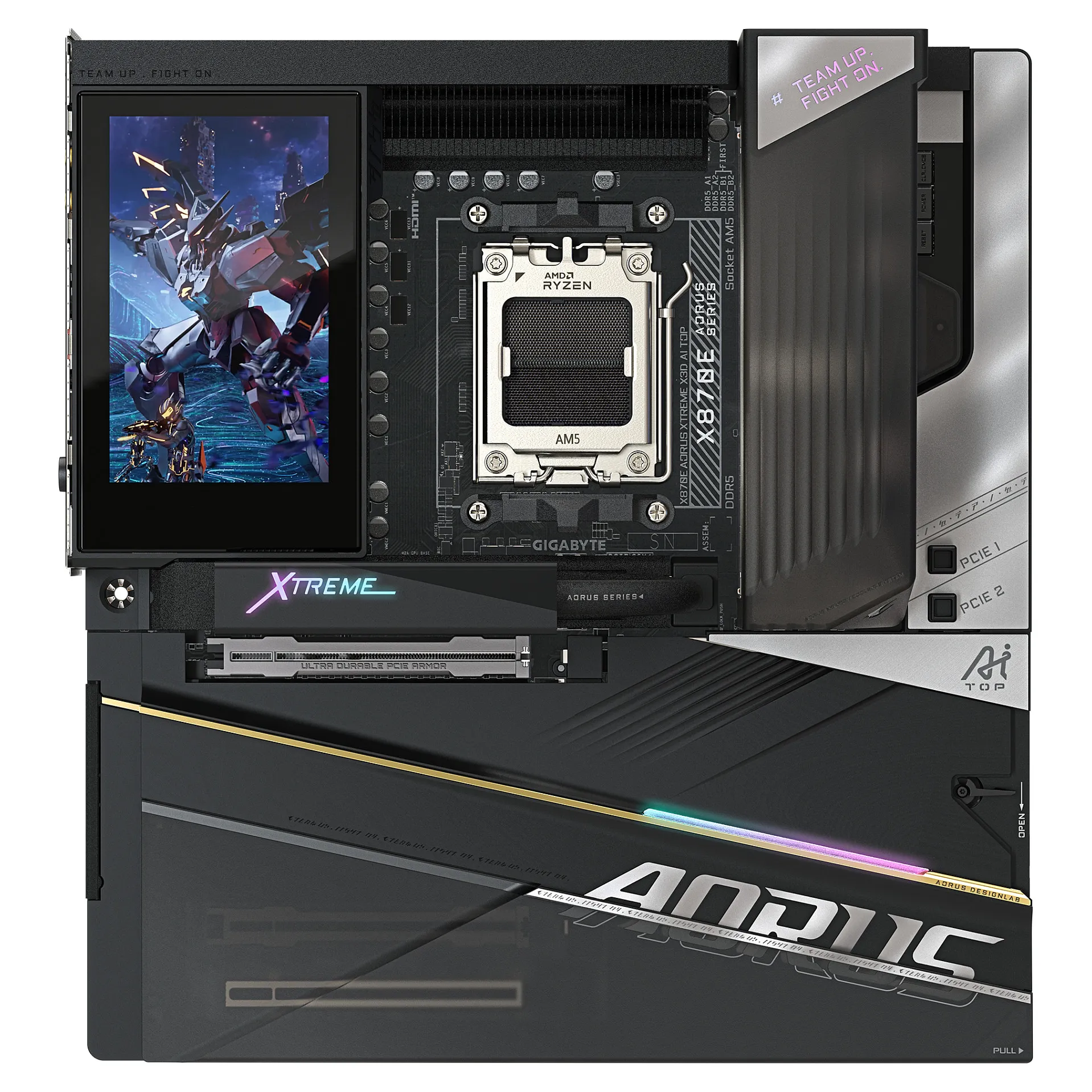 GIGABYTE X870E AORUS XTREME X3D AI TOP Mainboard   Unterstuetzt AMD Ryzen 9000 Serie CPUs  24 2 2 Phasen VRM  bis zu 9000MHz DDR5  O C    2xPCIe 5 0 M 2   3xPCIe 4 0 M 2  Wi Fi 7  10GbE LAN  USB 4 PC-Komponenten
