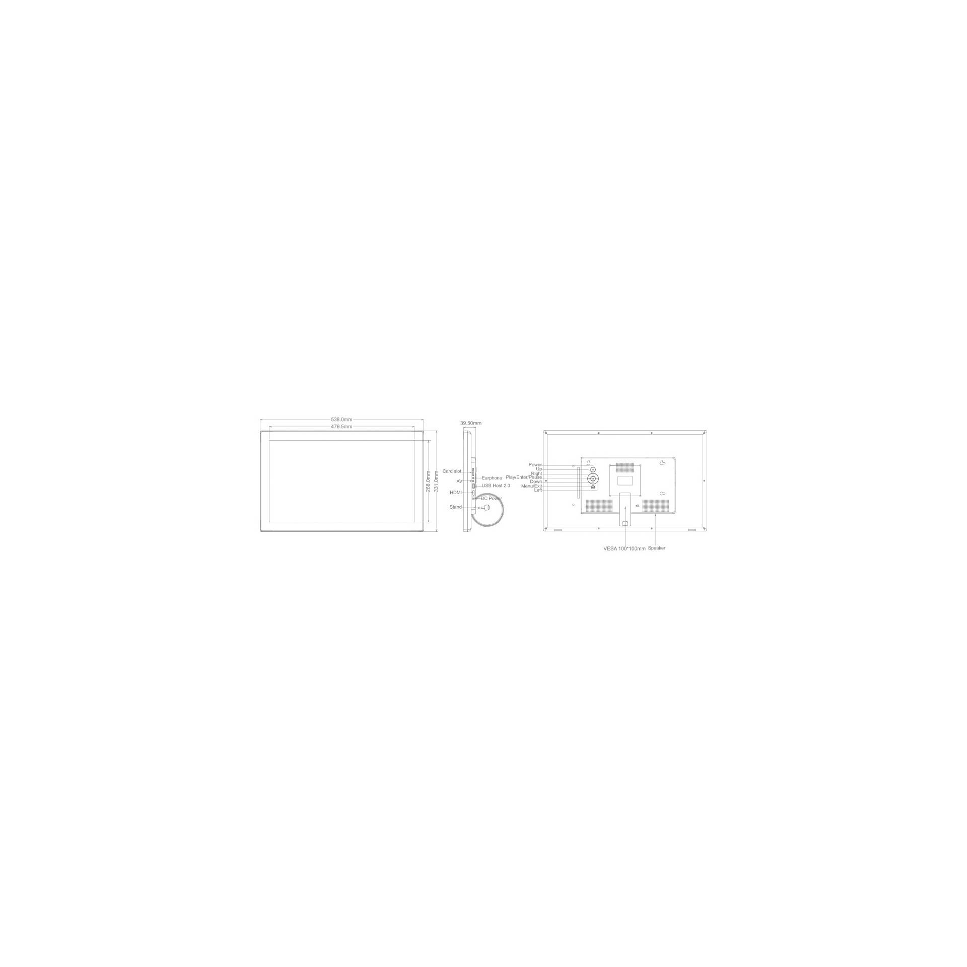 Braun DigiFrame 215 Business Line 54 61cm  21 5   Video & Audio