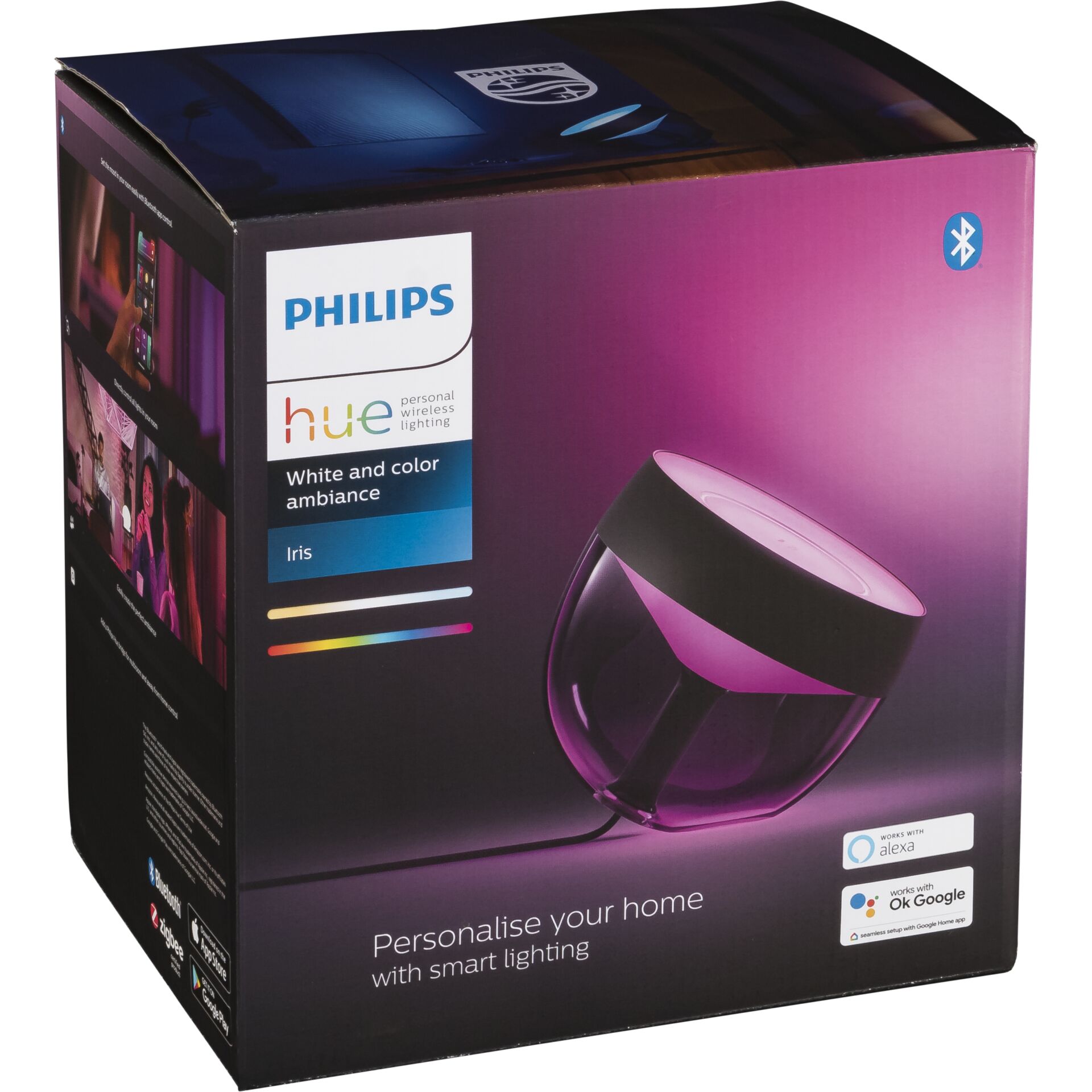 Philips Hue White and Color ambiance Iris Tischleuchte schwarz Leuchtmittel & Lampen