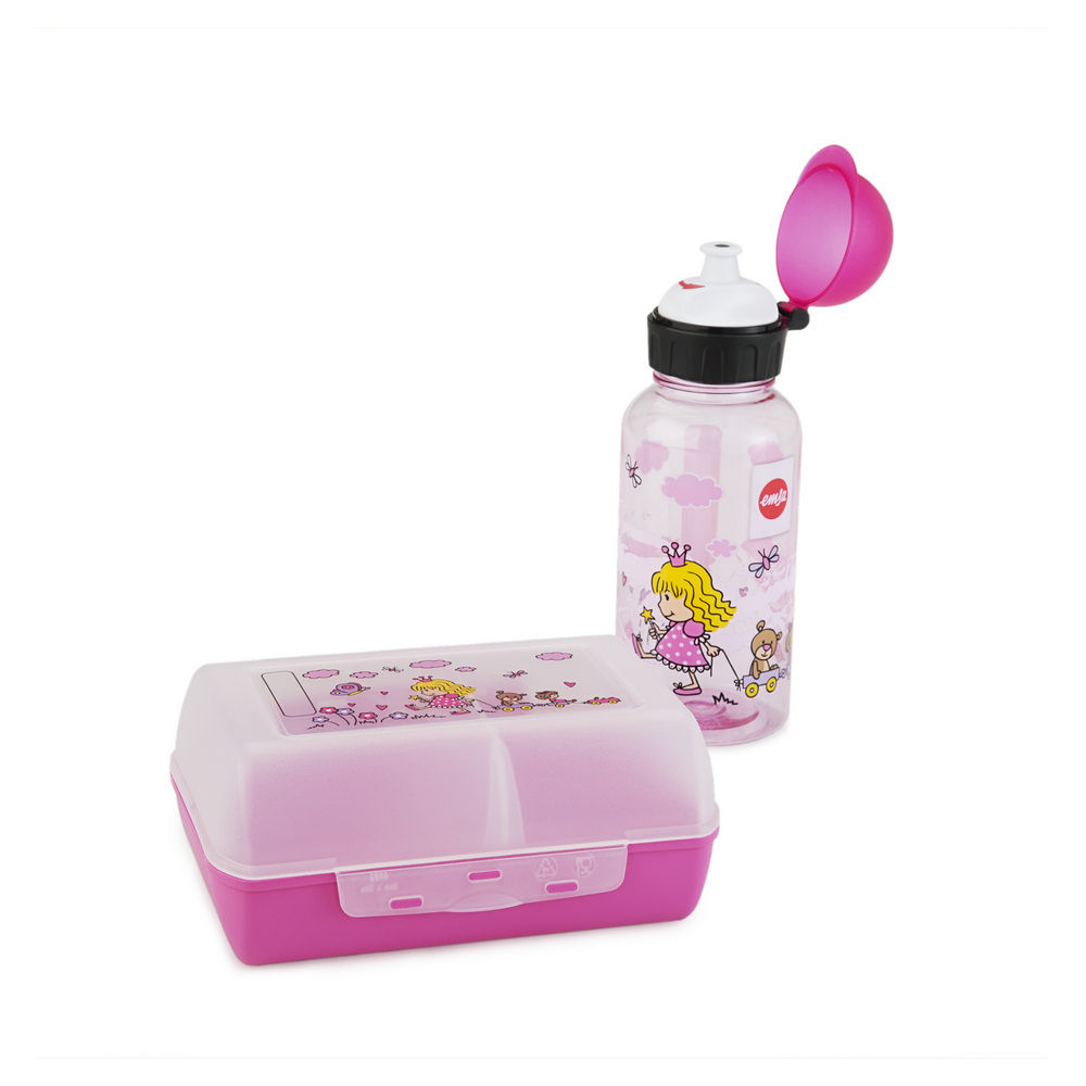 Emsa Kinder Set Trinkflasche 0 4l Brotdose Prinzessin 518137 Tee- & Thermoskannen
