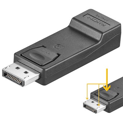 No Name DisplayPort 1 2   HDMI  ST BU  Adapter Schwarz PC-Zubehoer