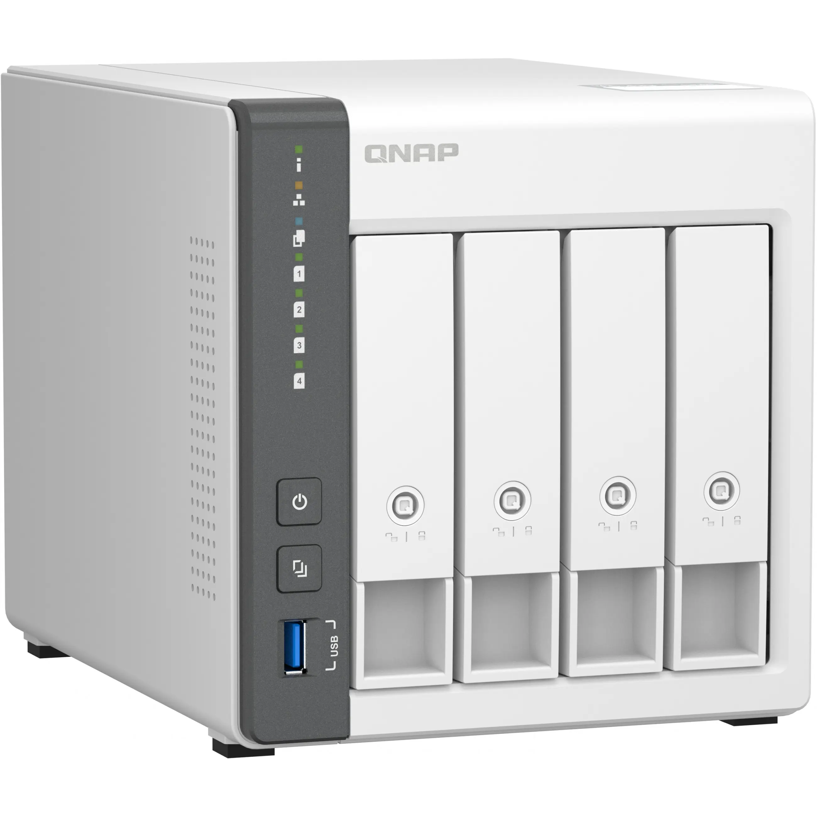 QNAP TS 433 NAS Tower ARM Cortex A55 4 GB 0 TB QNAP QTS Weiss Netzwerk