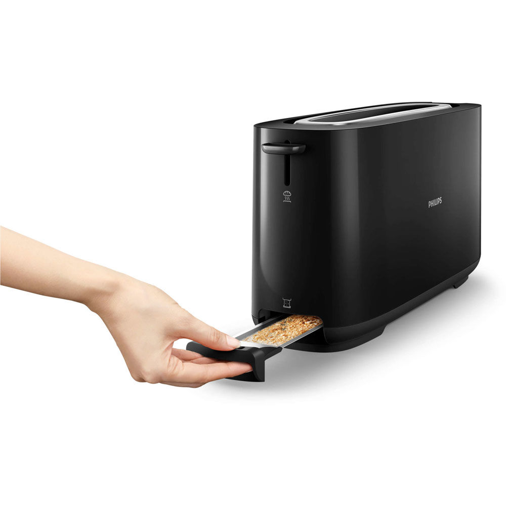 Philips Daily Collection HD2590 90 Toaster   lange Toastkammer  Schwarz Kuechenkleingeraete