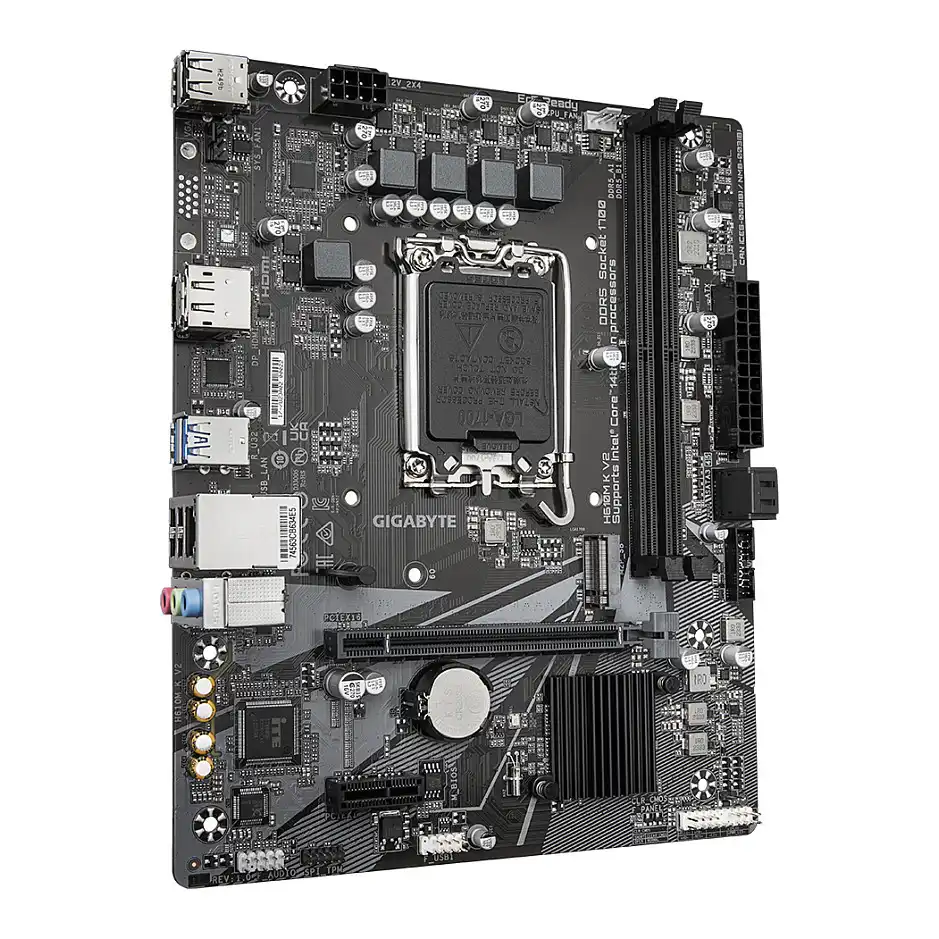 GIGABYTE H610M K V2 Mainboard   Intel Core 14  Generation CPUs  bis zu 5600 MHz DDR5  1xPCIe 3 0 M 2  1GbE LAN  USB 3 2 Gen 1 PC-Zubehoer